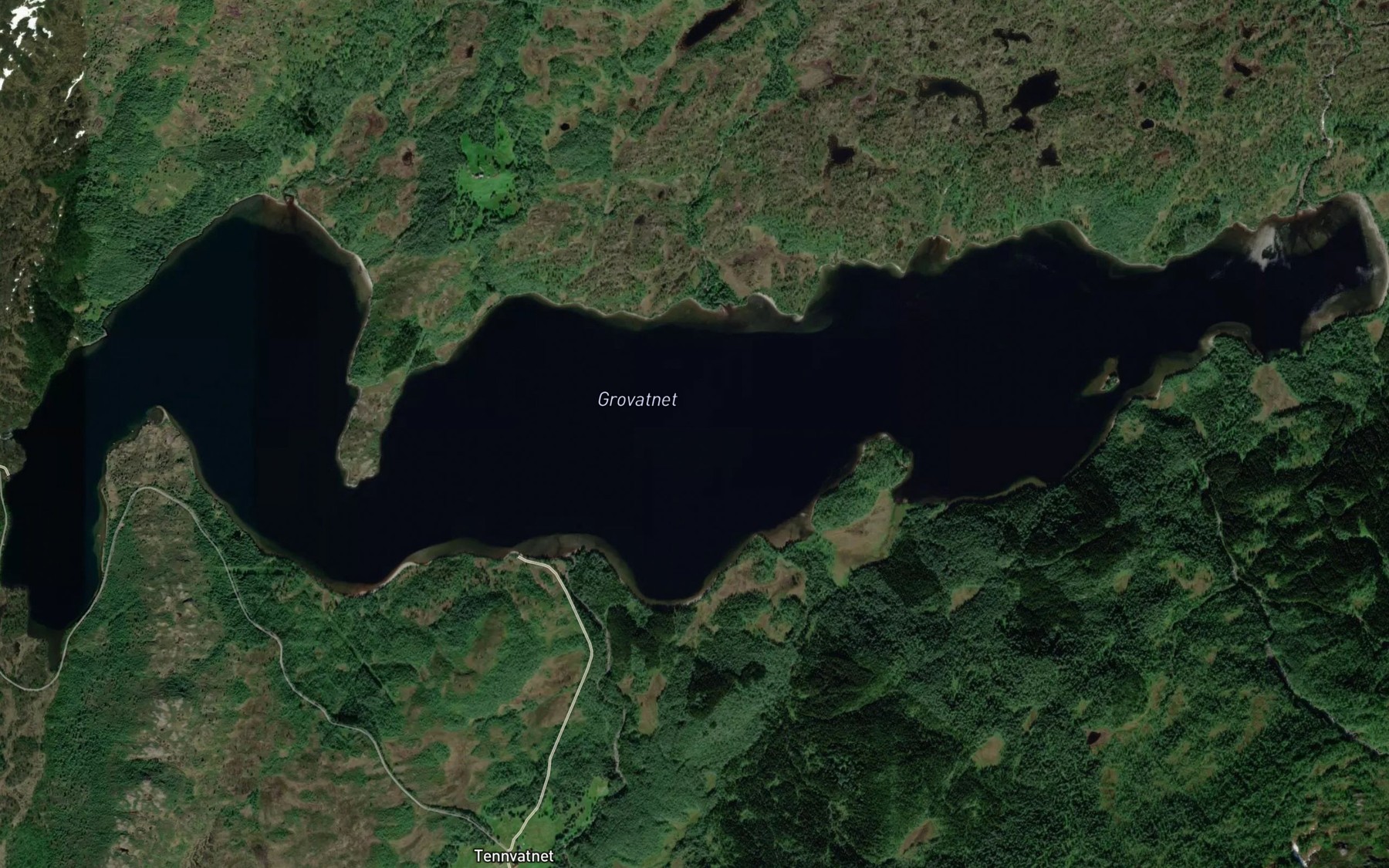 Satellite map of the Grovatnet