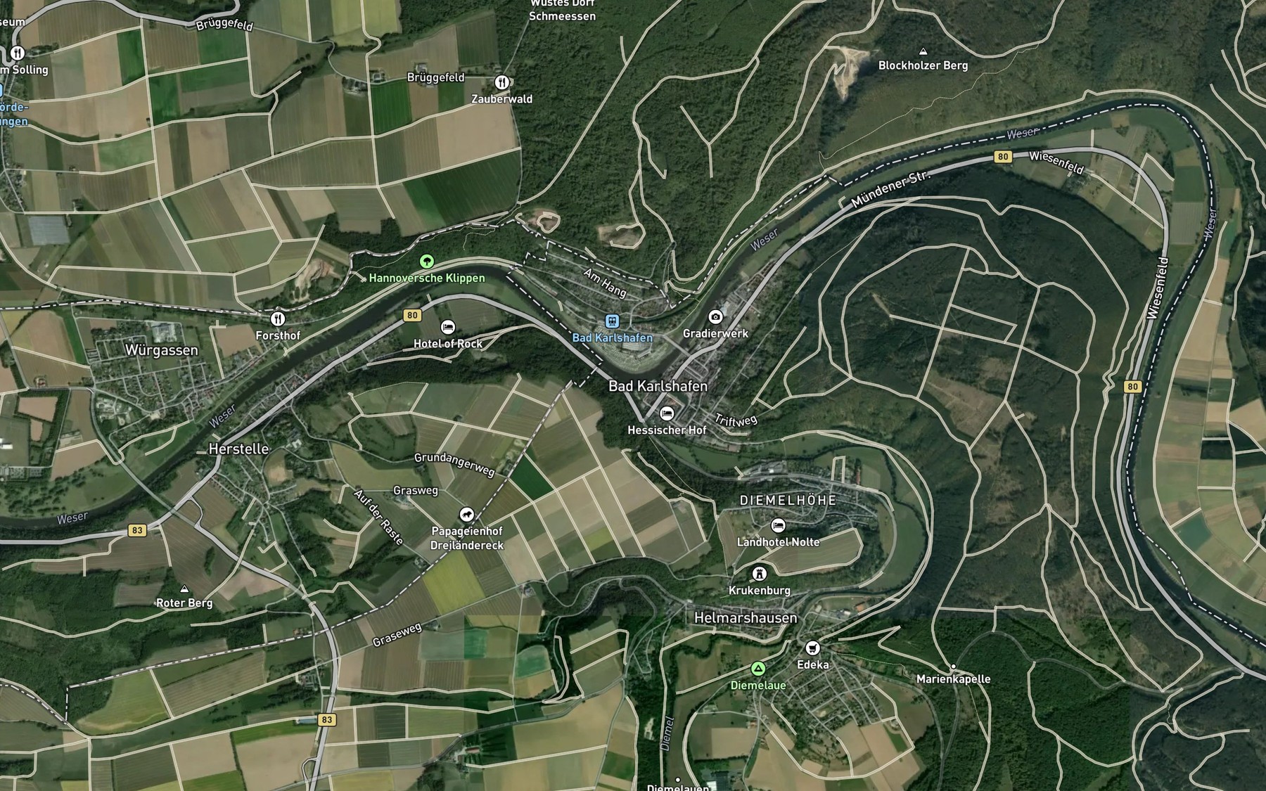 Satellite map of the Diemel