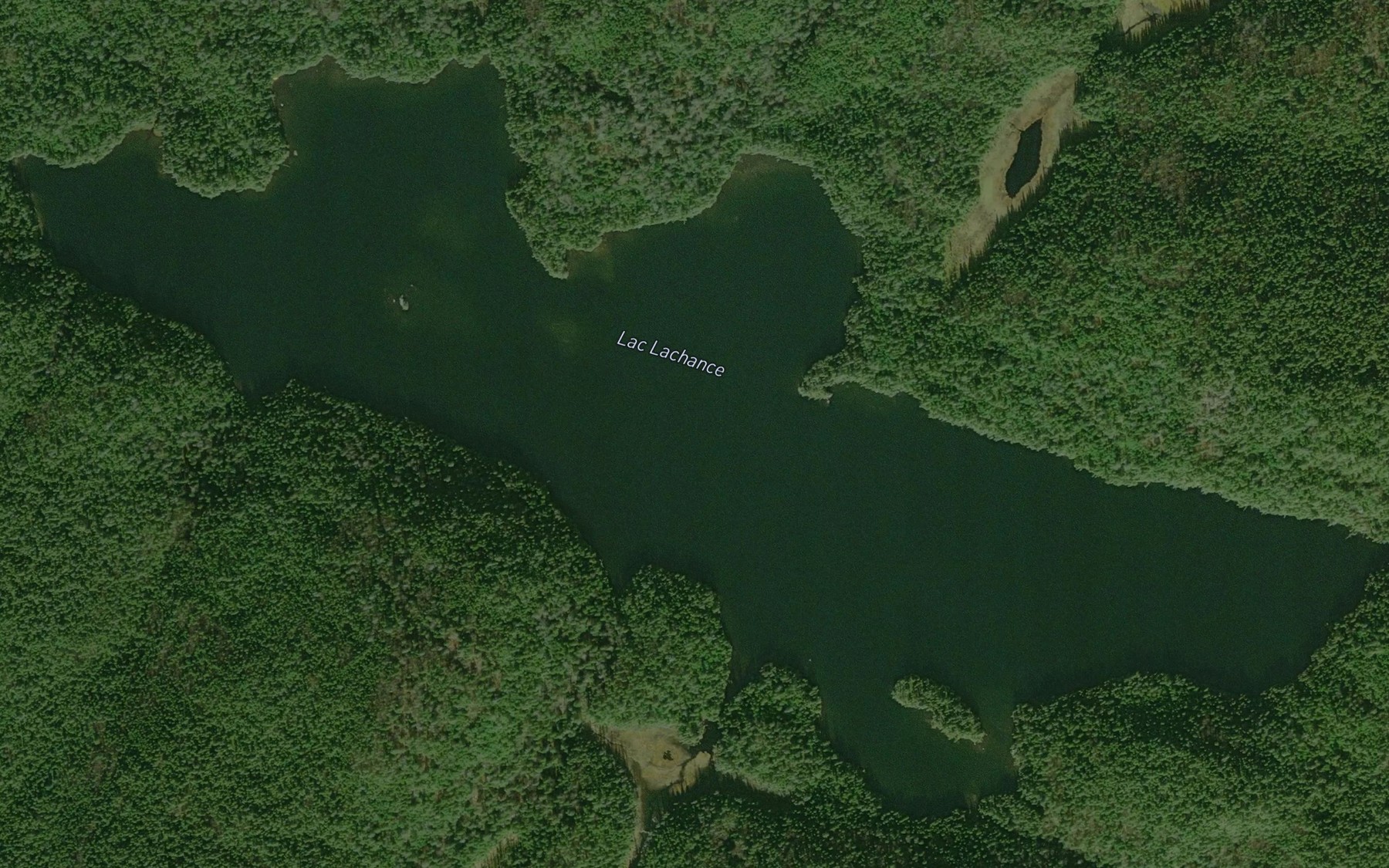 Satellite map of the Lac Lachance