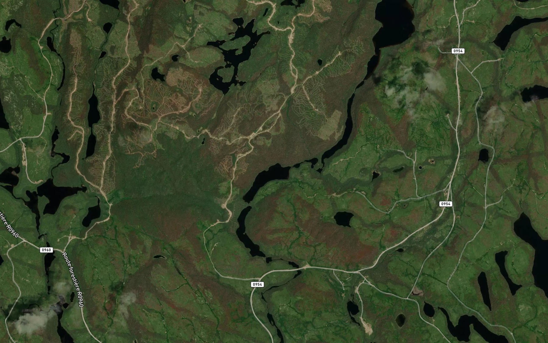 Satellite map of the Lac du Castor Gras