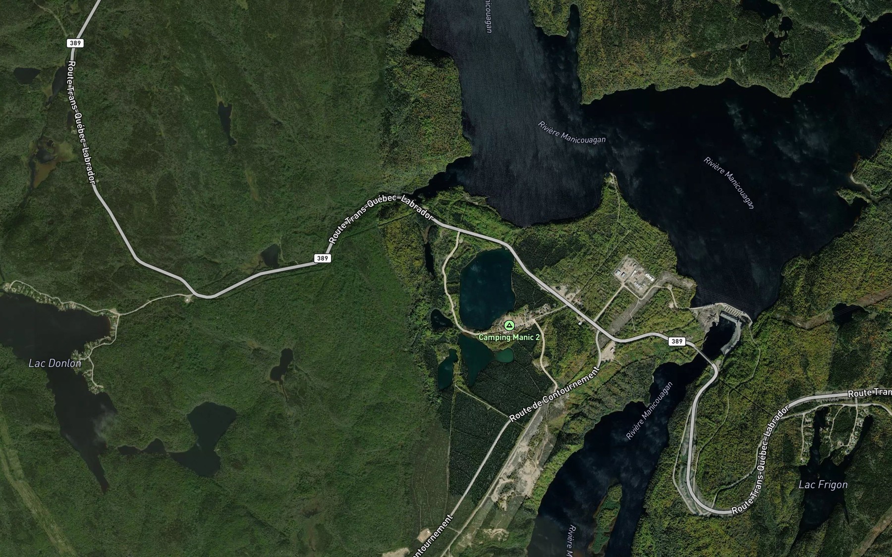 Satellite map of the Lac aux Grenouilles