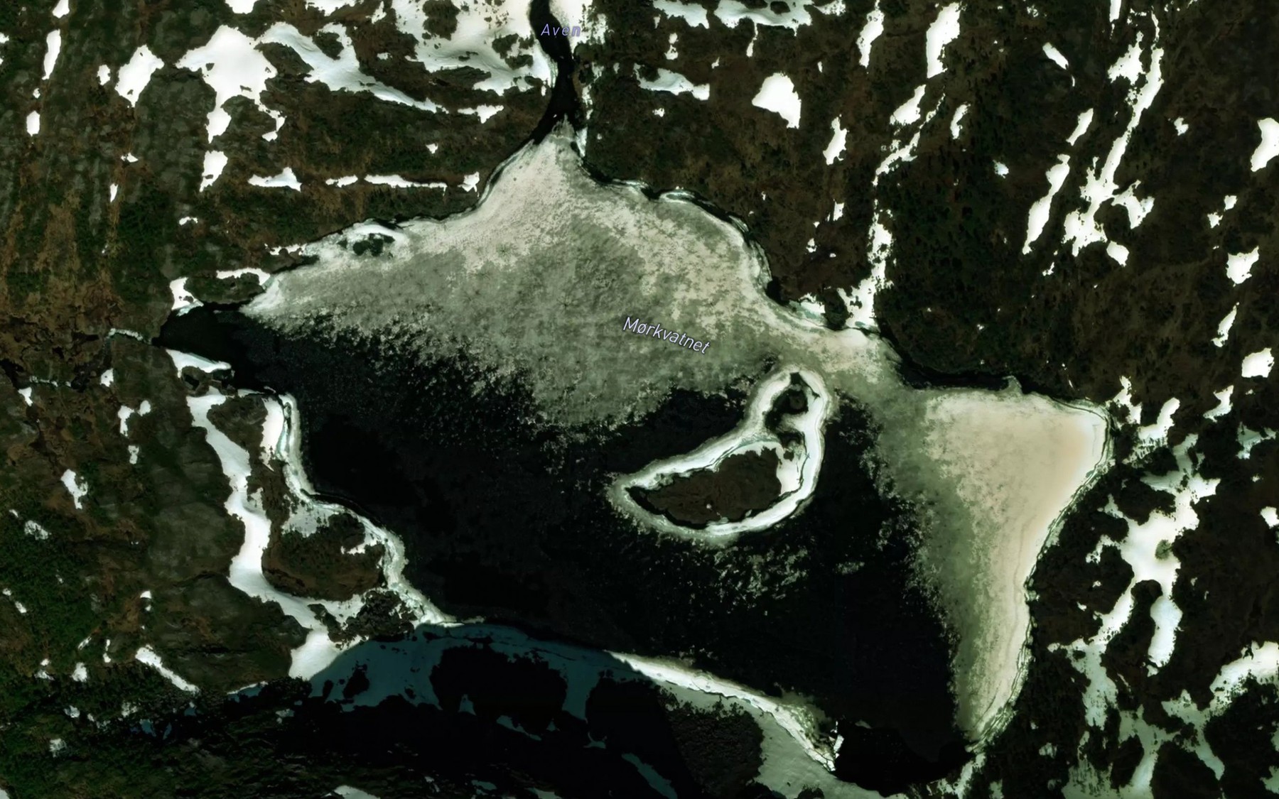 Satellite map of the Morkvatnet