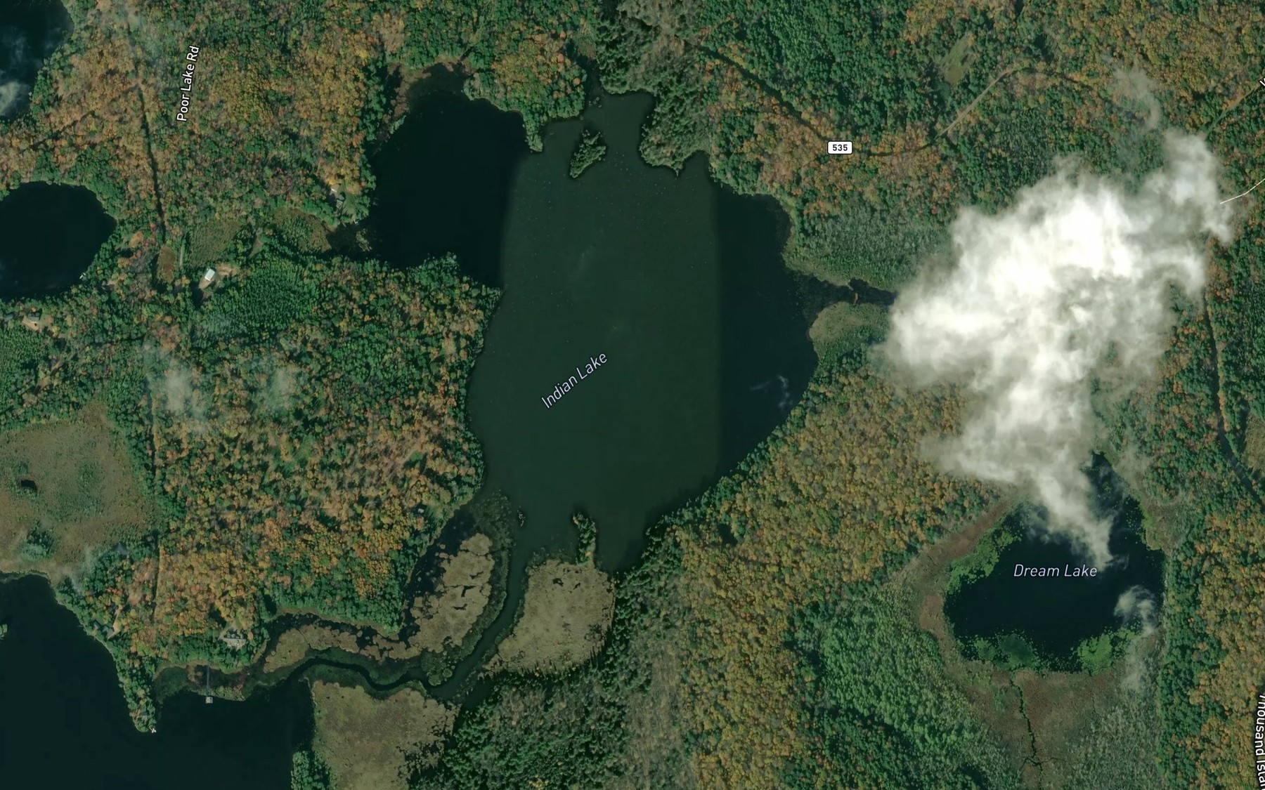 Satellite map of the Indian Lake