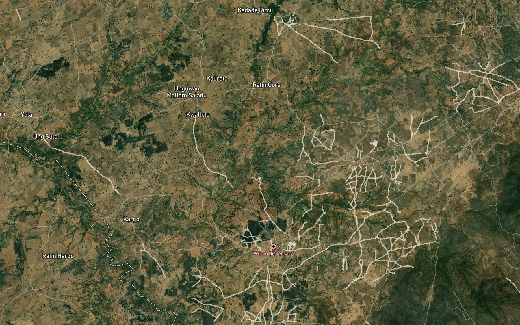 Satellite map of the River Bishiwa