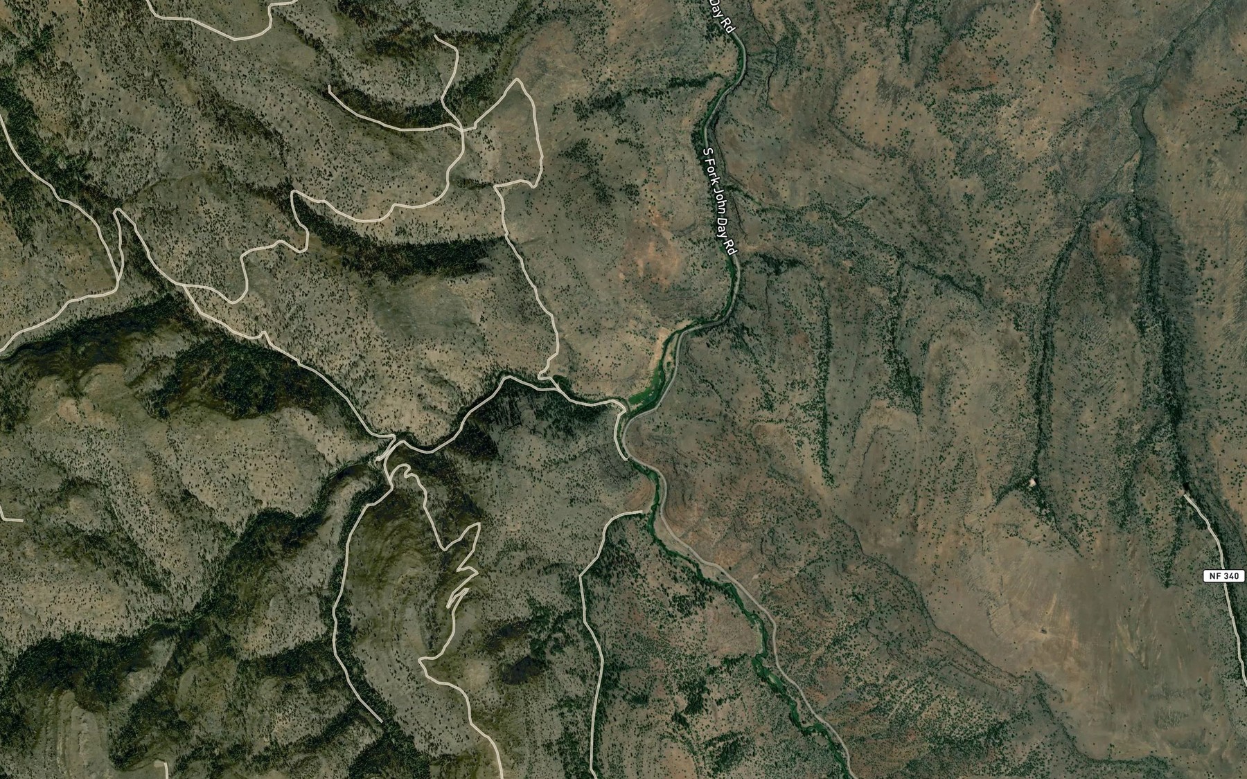 Satellite map of the Wind Creek