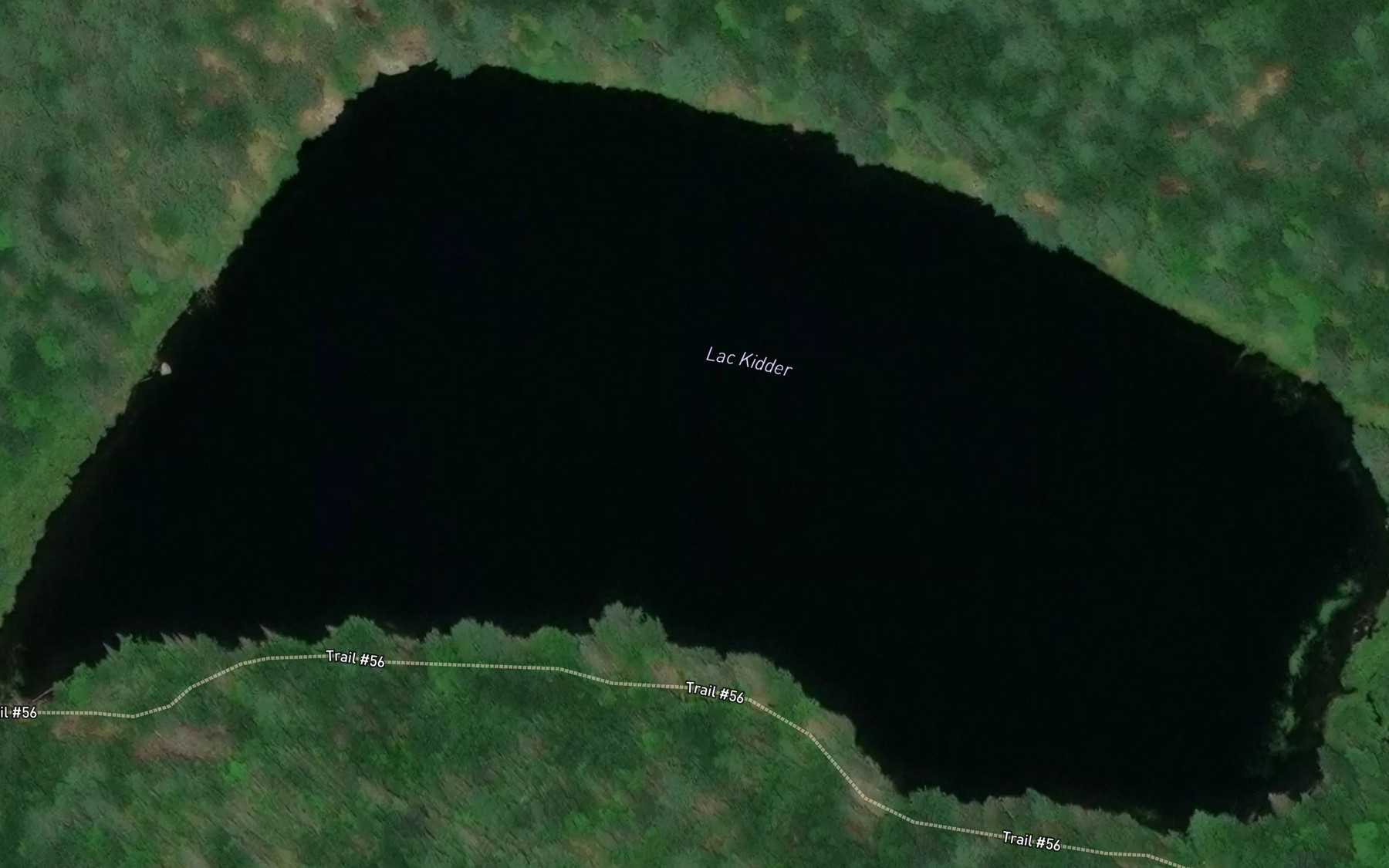 Satellite map of the Lac Kidder