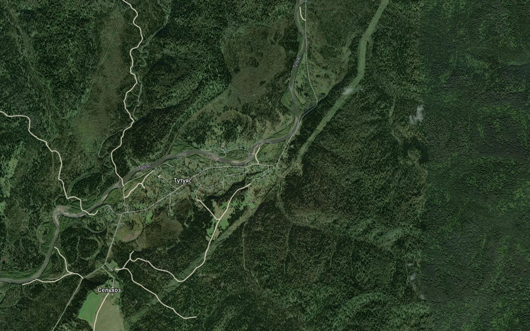 Satellite map of the Verkhniy Kiyzak
