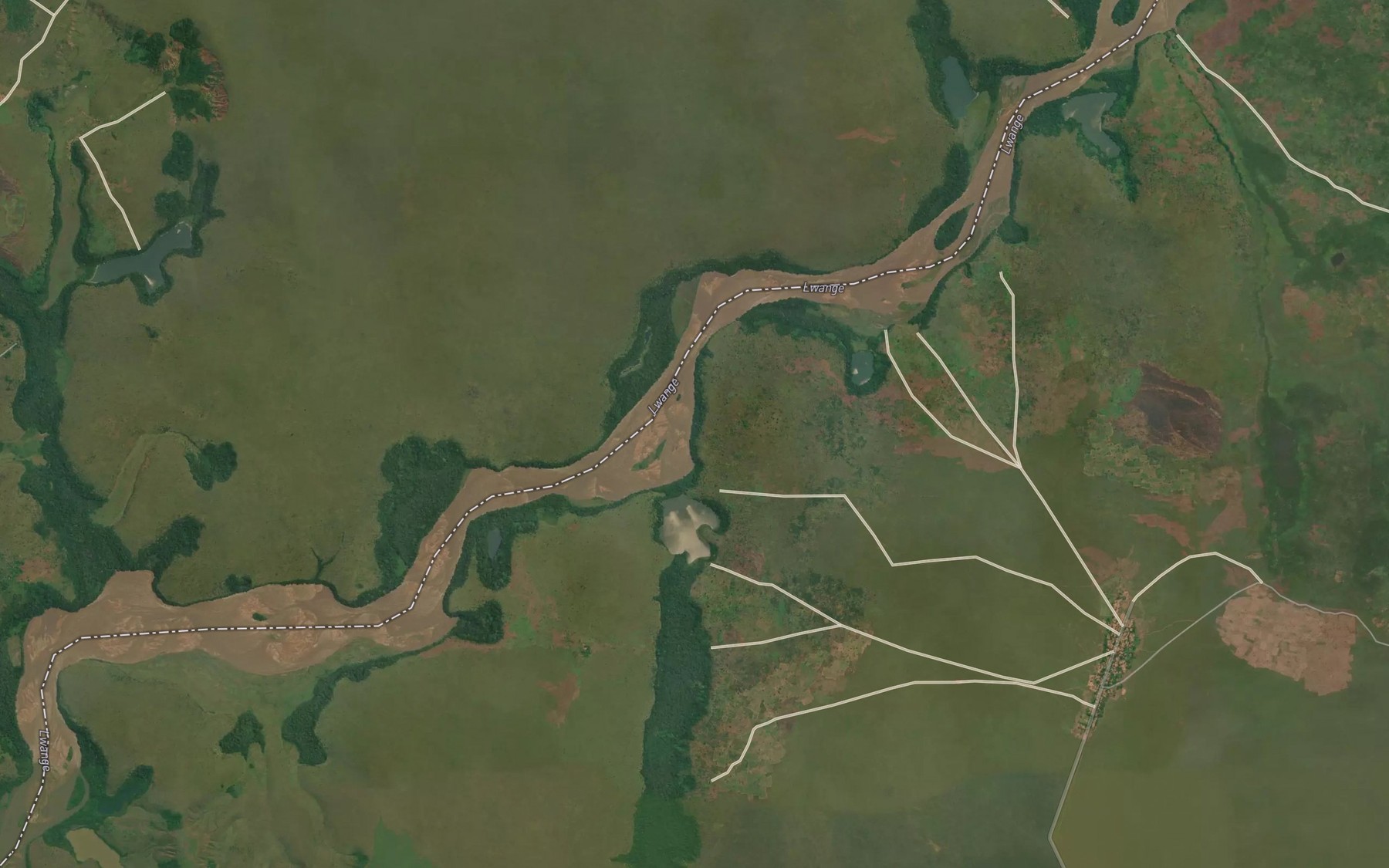Satellite map of the Tshitshi