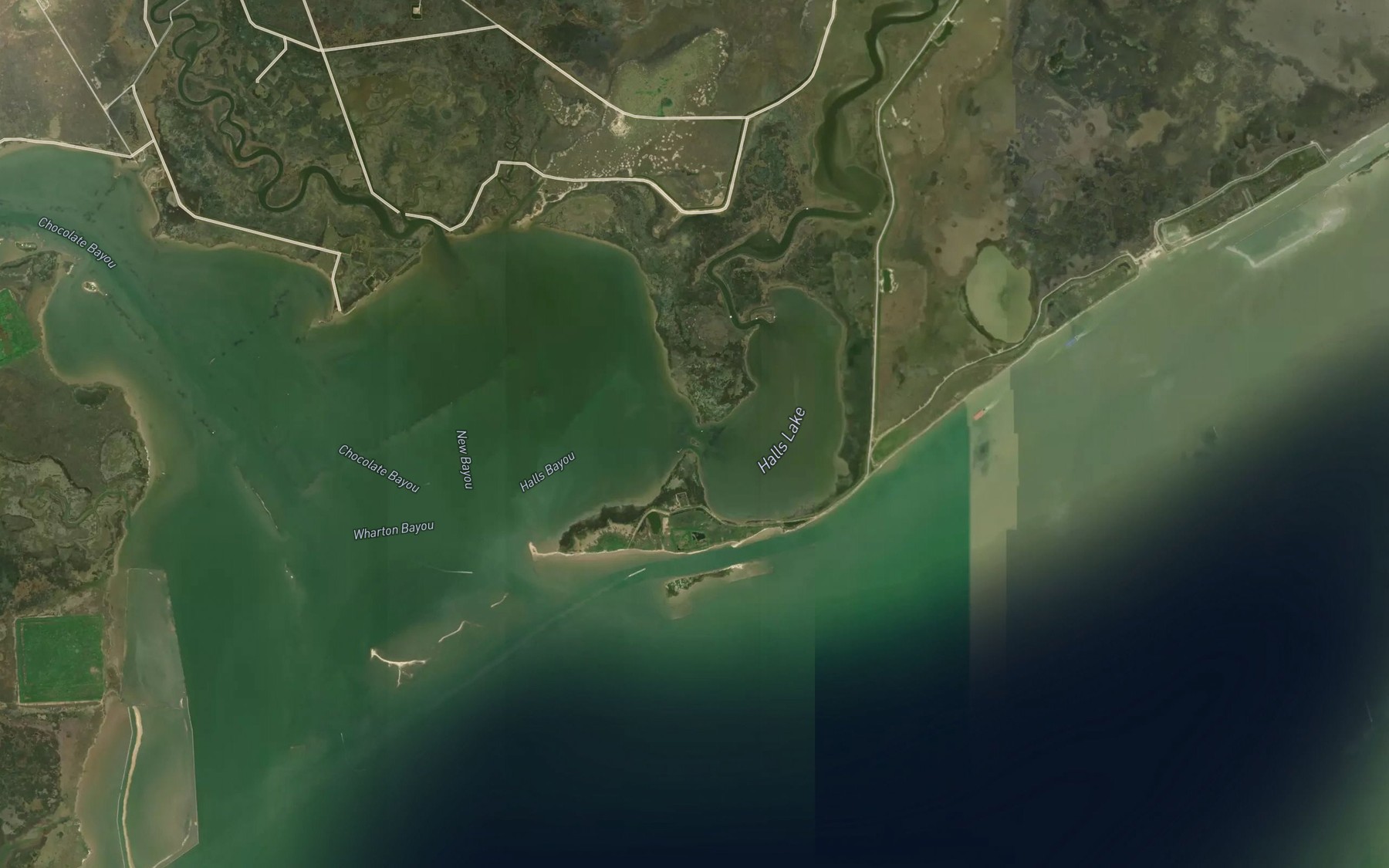 Satellite map of the The Narrows