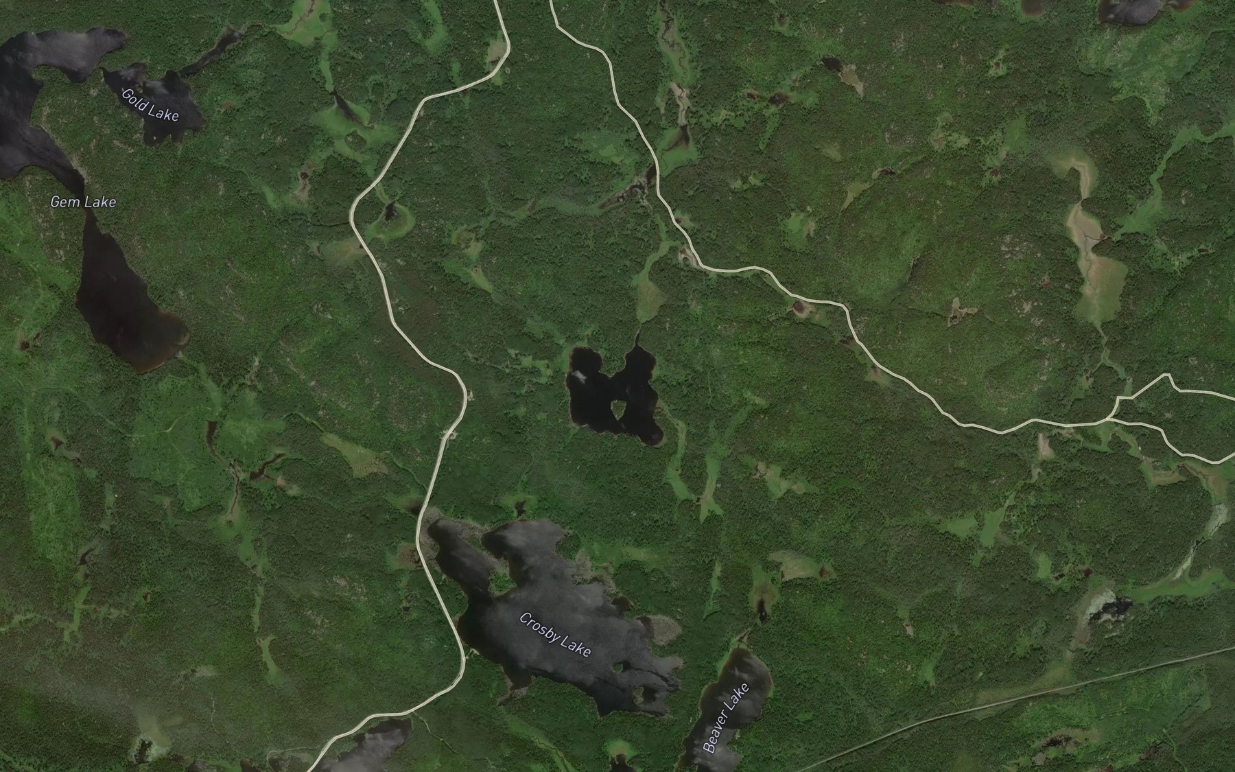 Satellite map of the Lemieux Lake