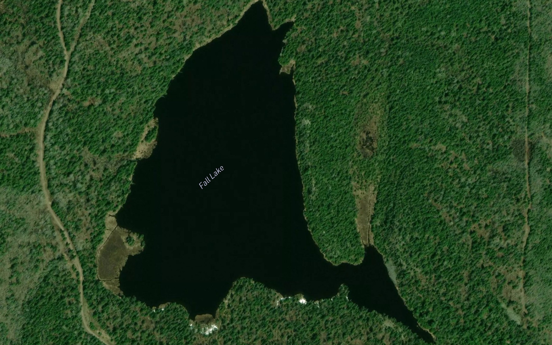 Satellite map of the Fall Lake