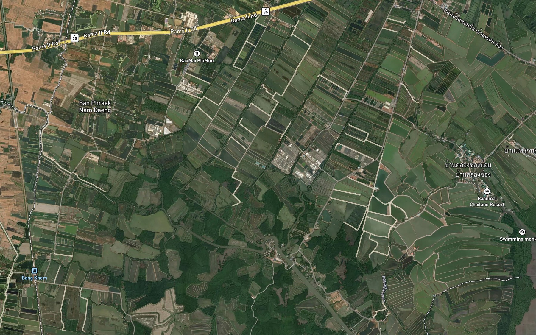 Satellite map of the Khlong Bang Yao