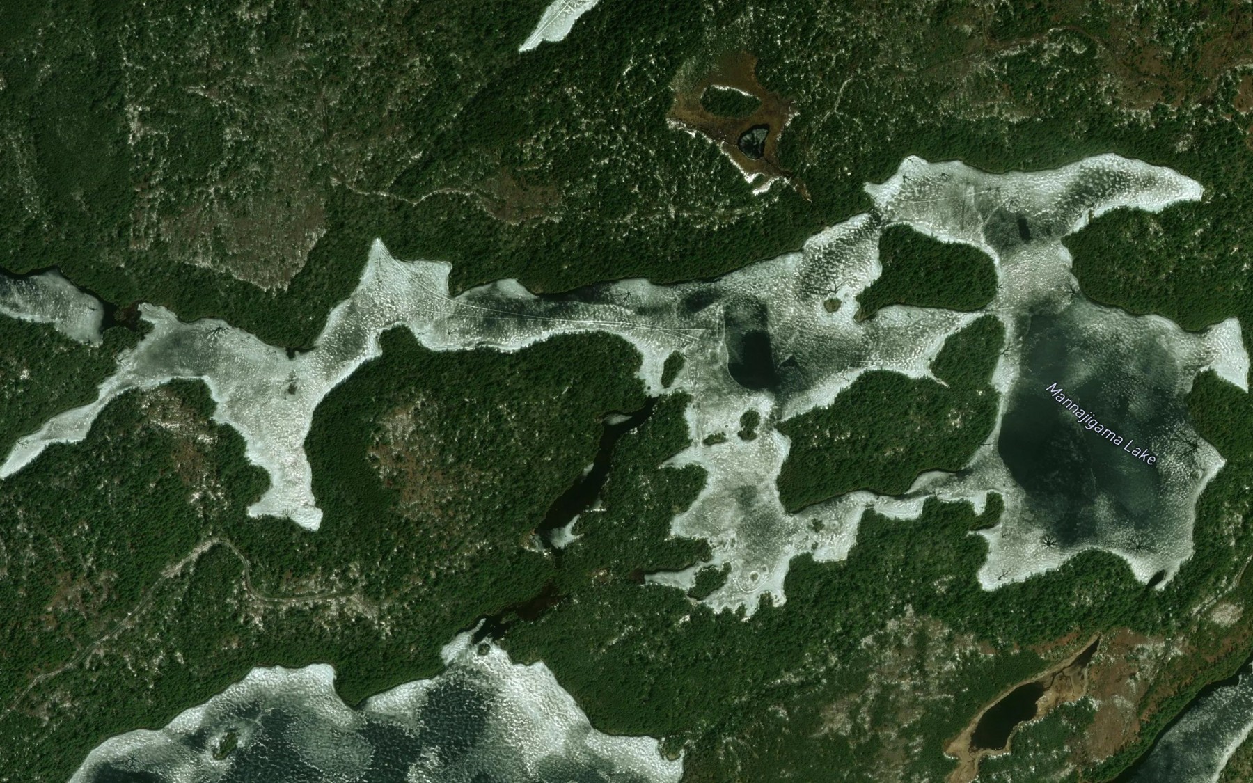 Satellite map of the Mannajigama Lake