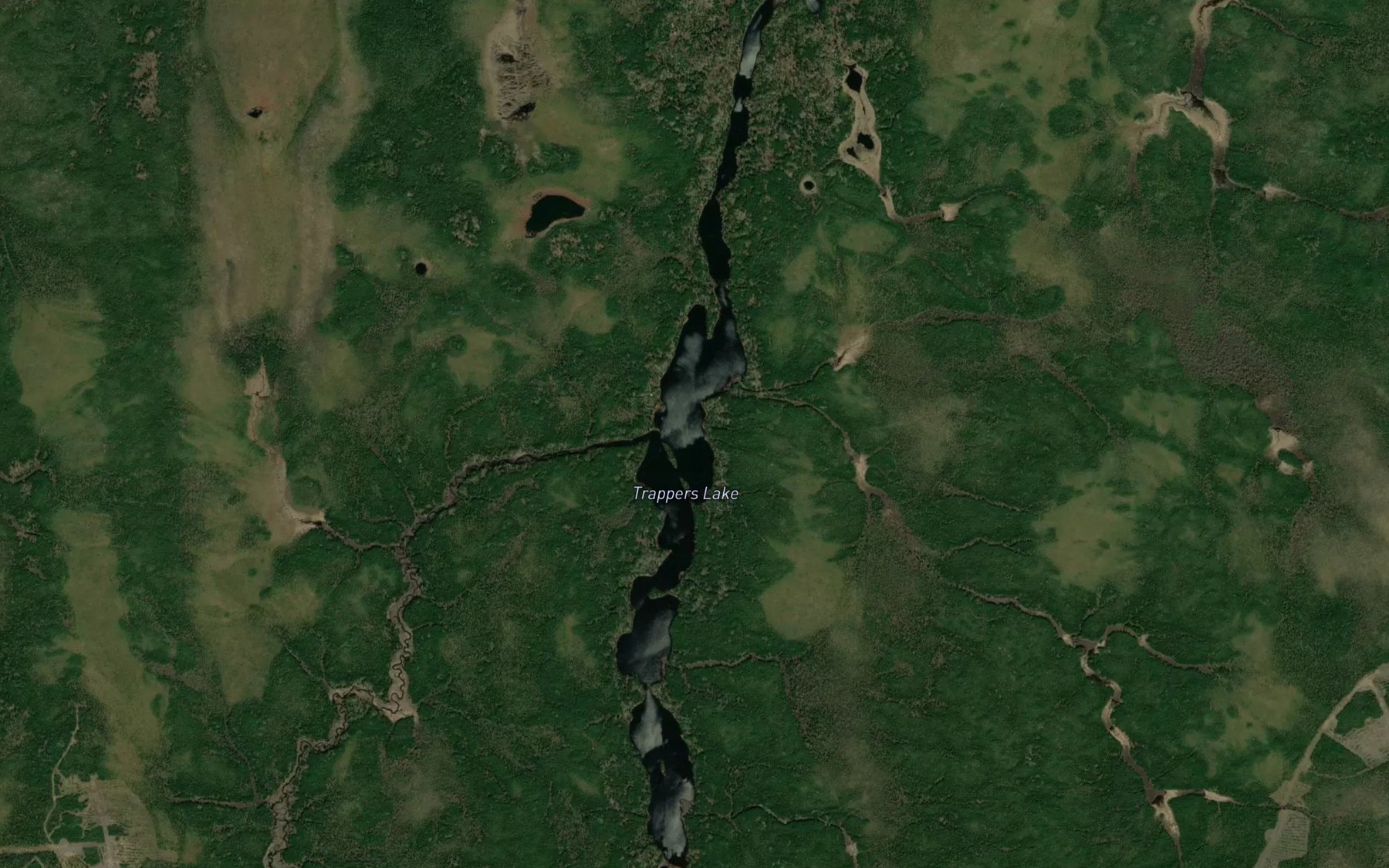 Satellite map of the Trappers Lake