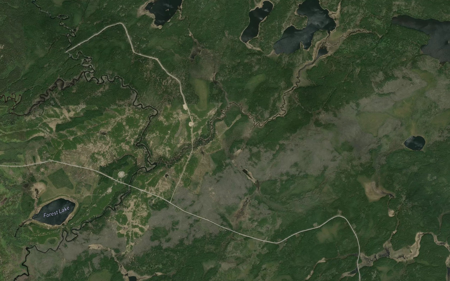 Satellite map of the Mining Creek