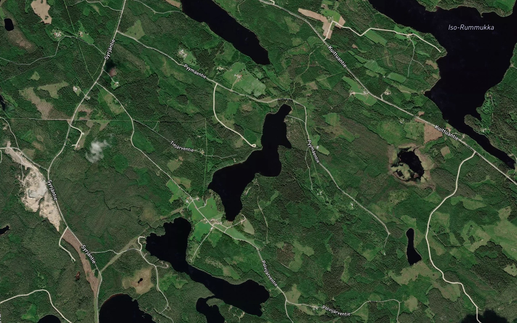 Satellite map of the Tiejarvi