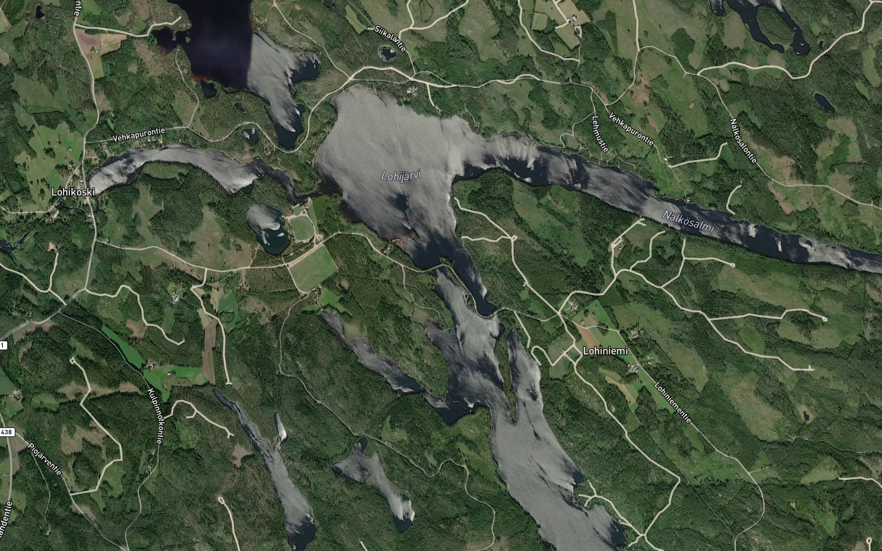 Satellite map of the Uittosalmi