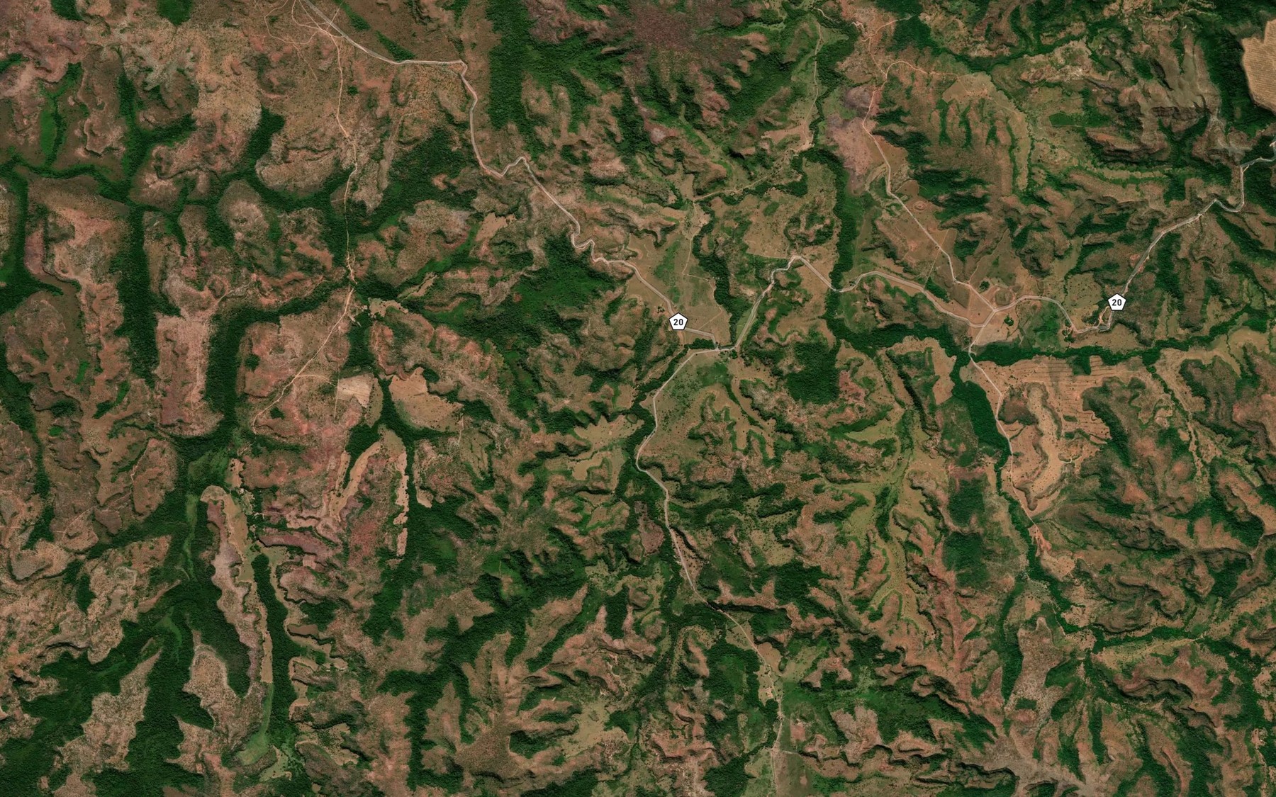 Satellite map of the Ribeirao da Serra