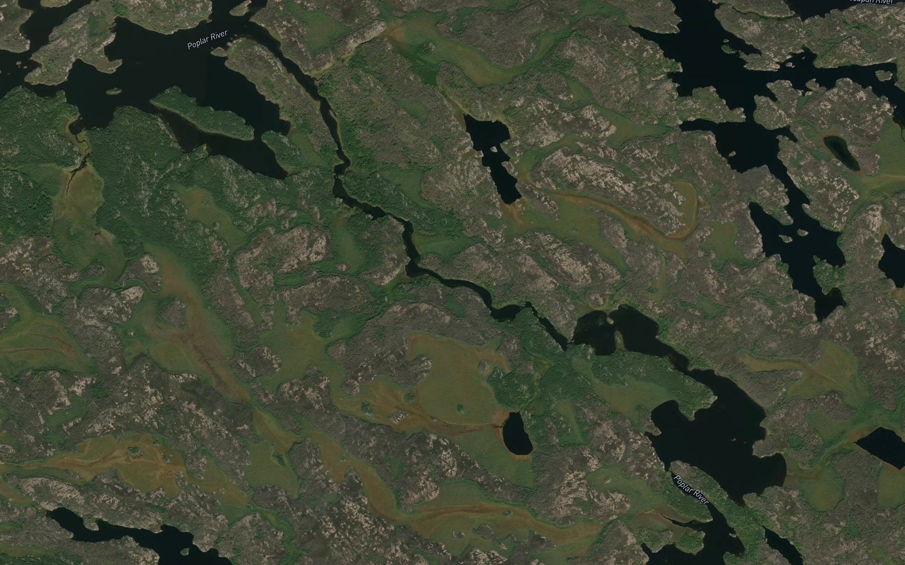 Satellite map of the Kinosa Rapids