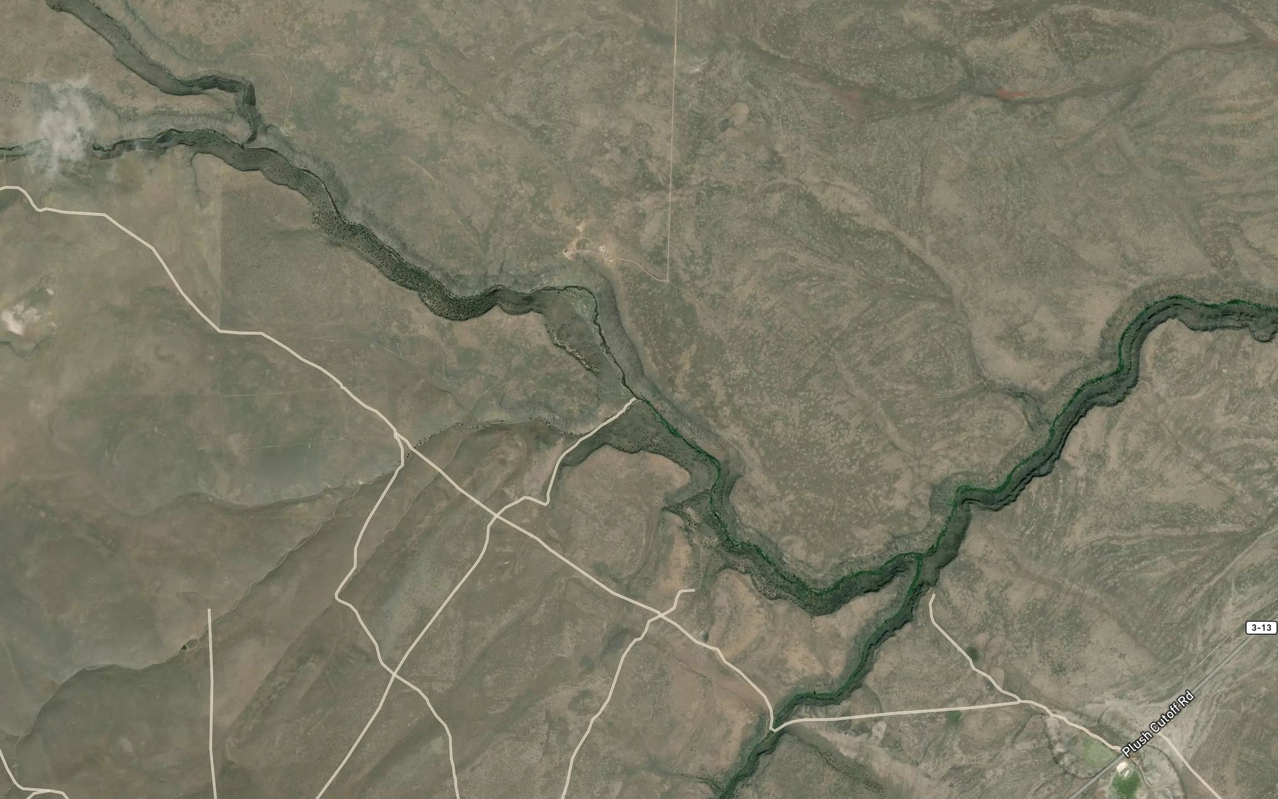 Satellite map of the Deppy Creek