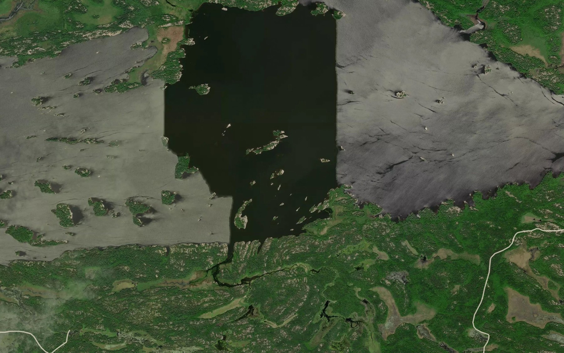 Satellite map of the Number Two Creek