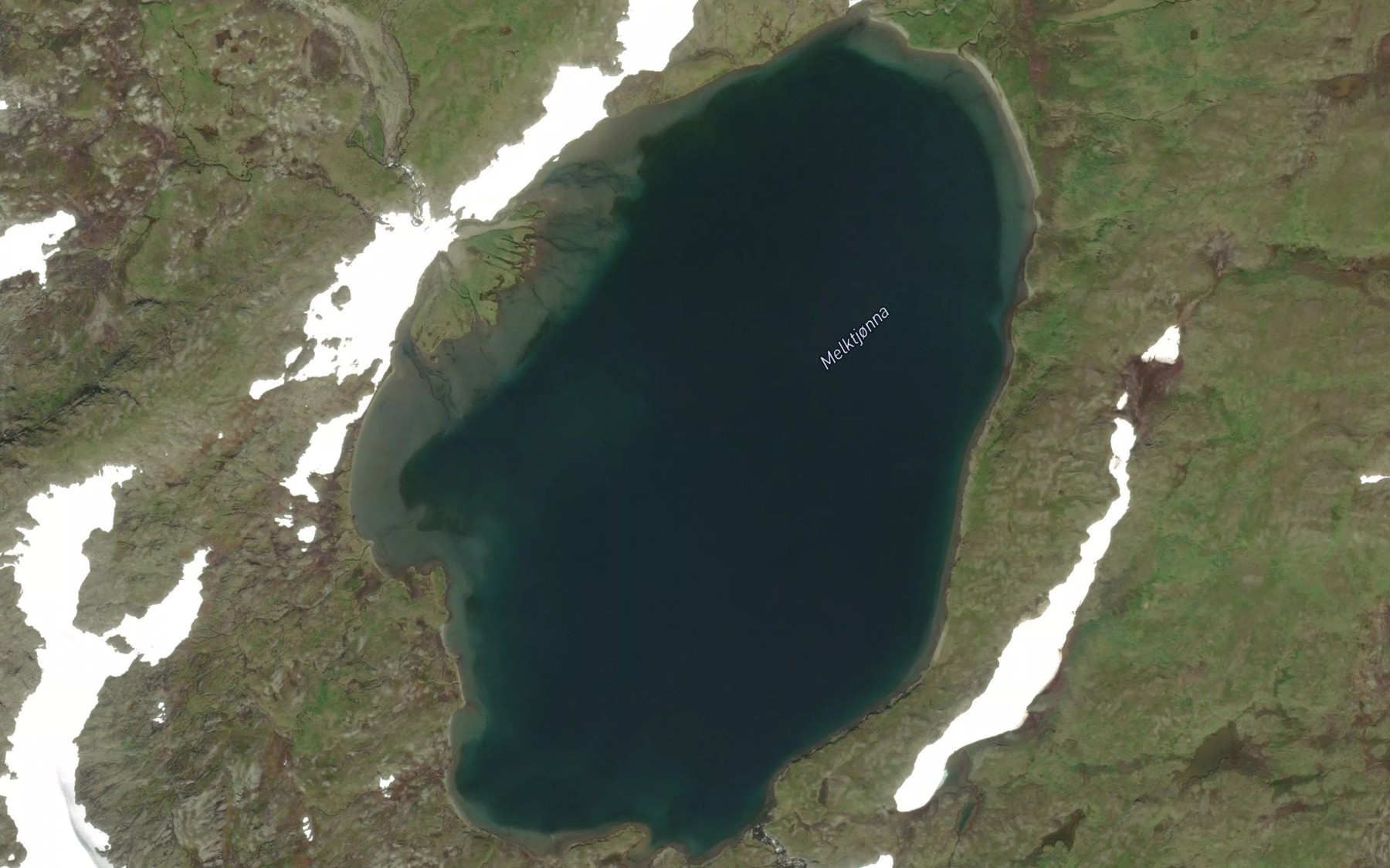 Satellite map of the Melktjorna