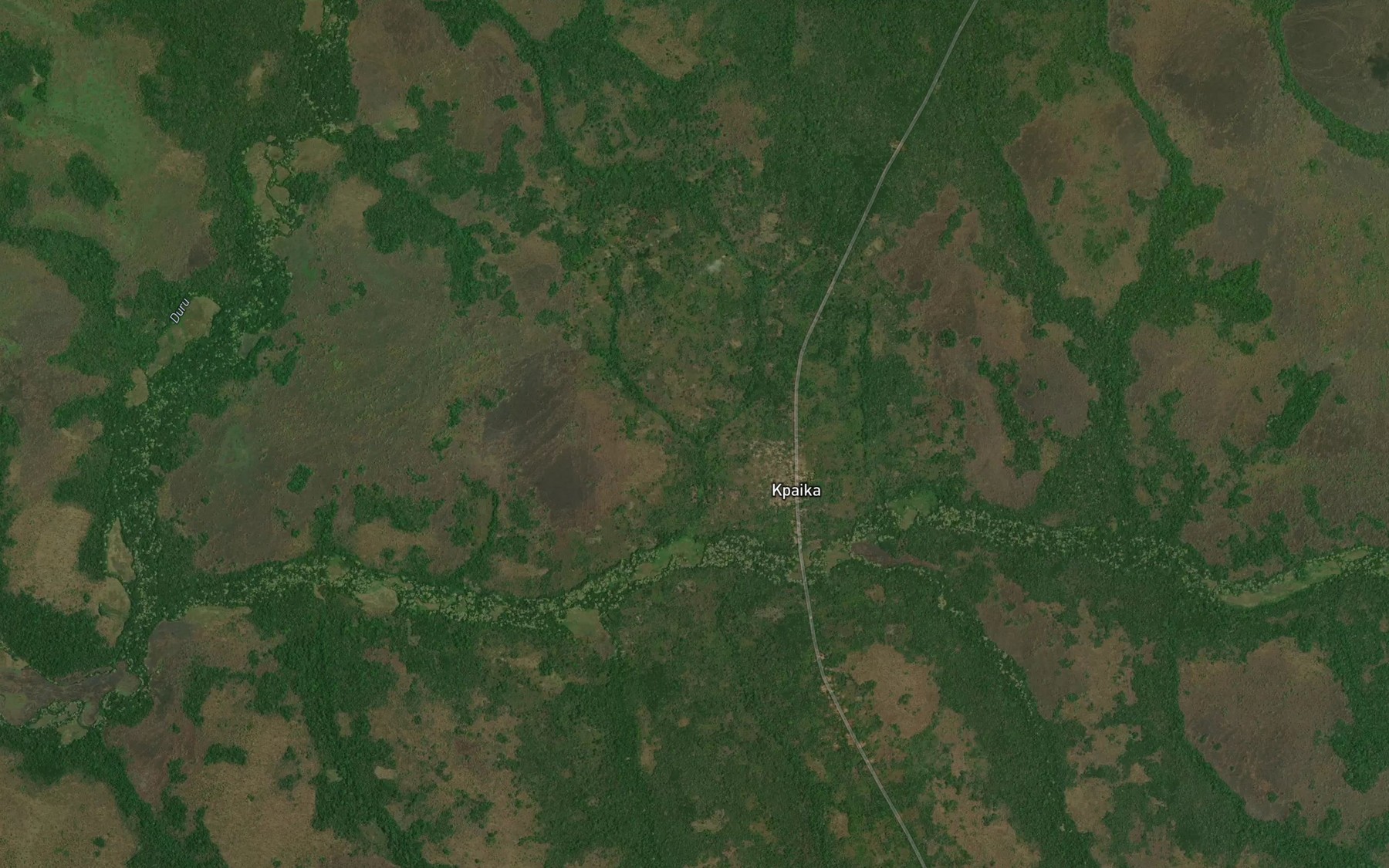 Satellite map of the Nambia