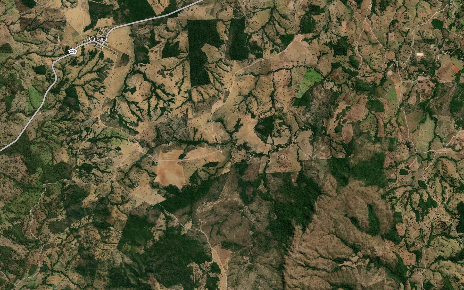 Satellite map of the Corrego Xavierzinho