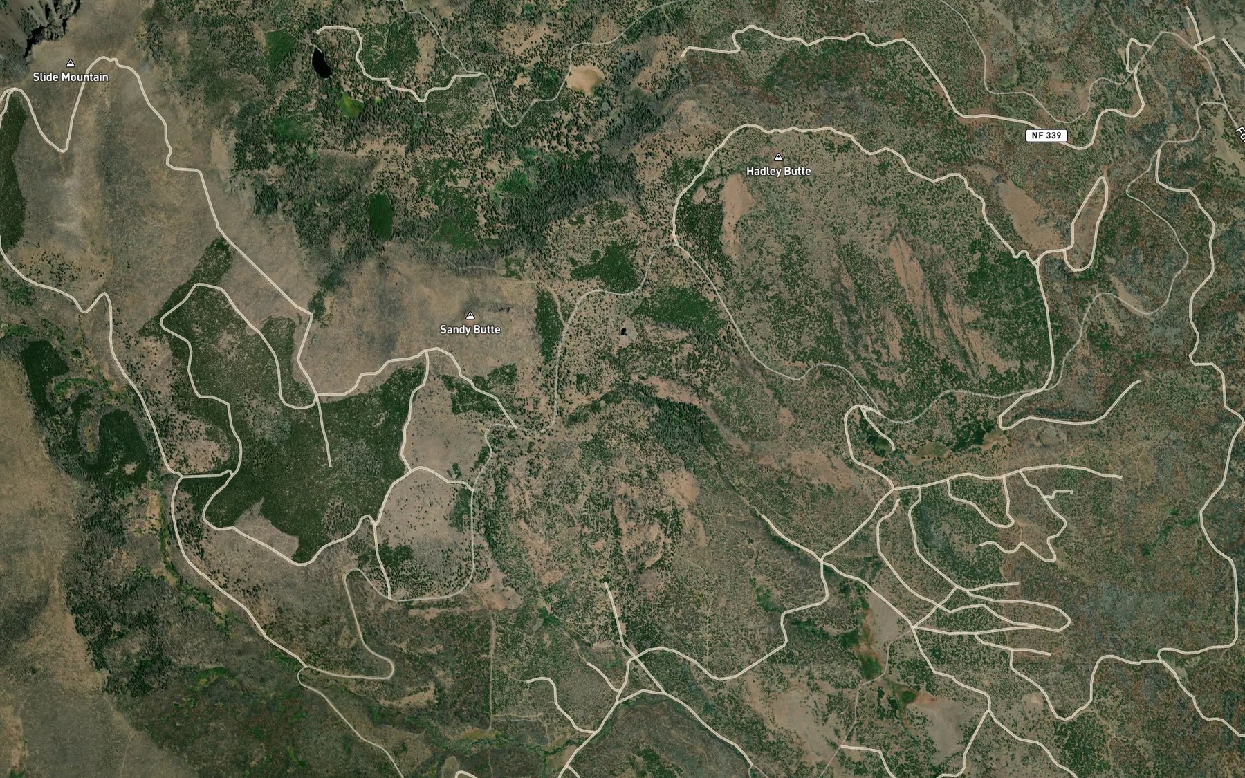 Satellite map of the Little Bear Spring