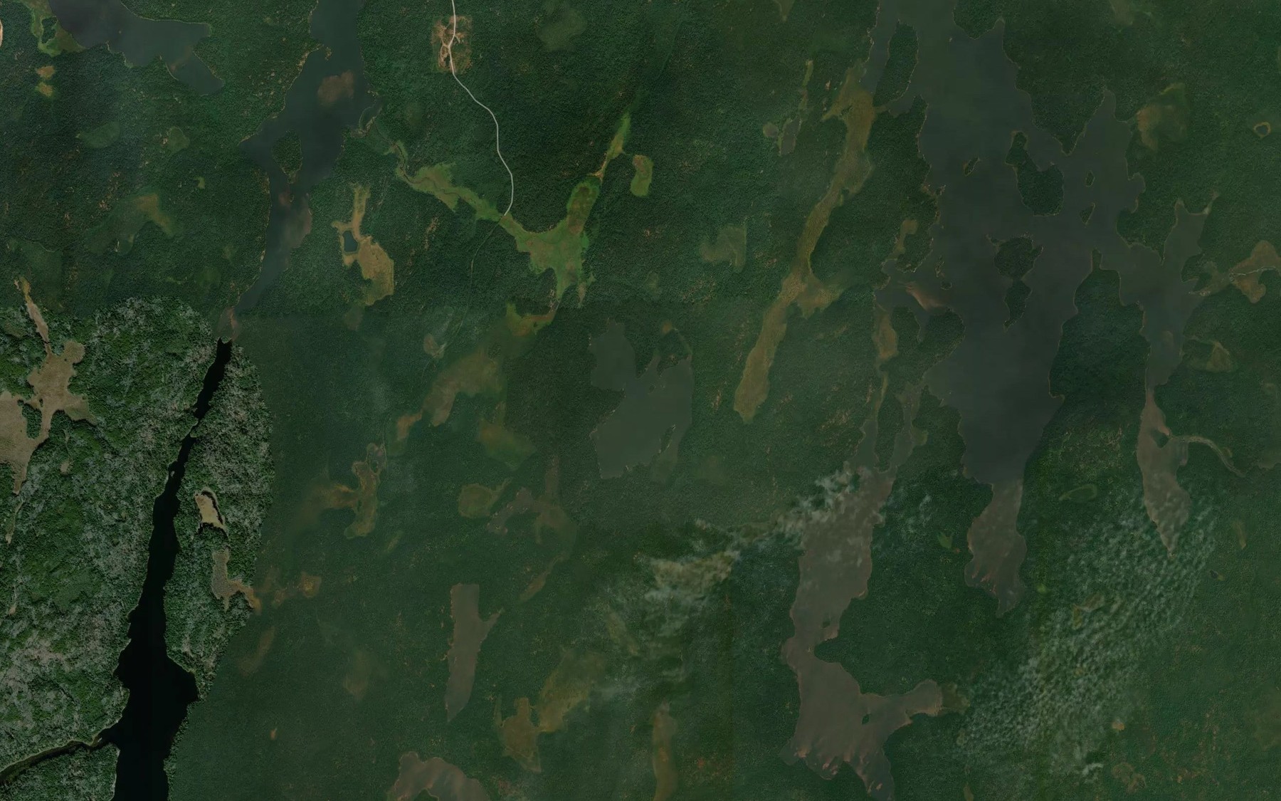 Satellite map of the Wakek Lake