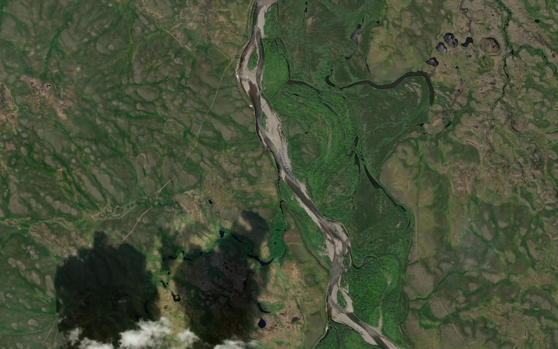 Satellite map of the Vorgashor
