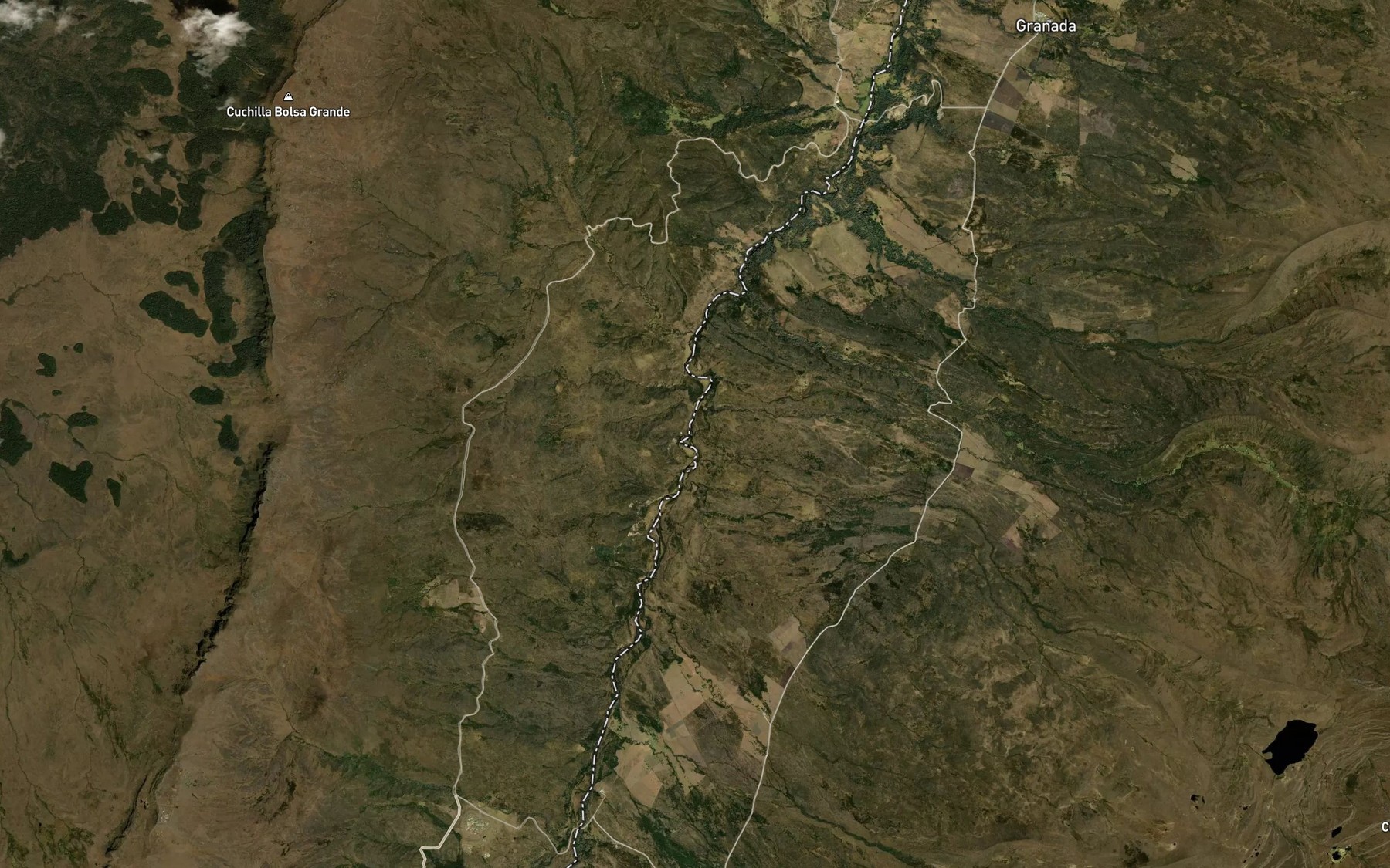Satellite map of the Quebrada Herradura