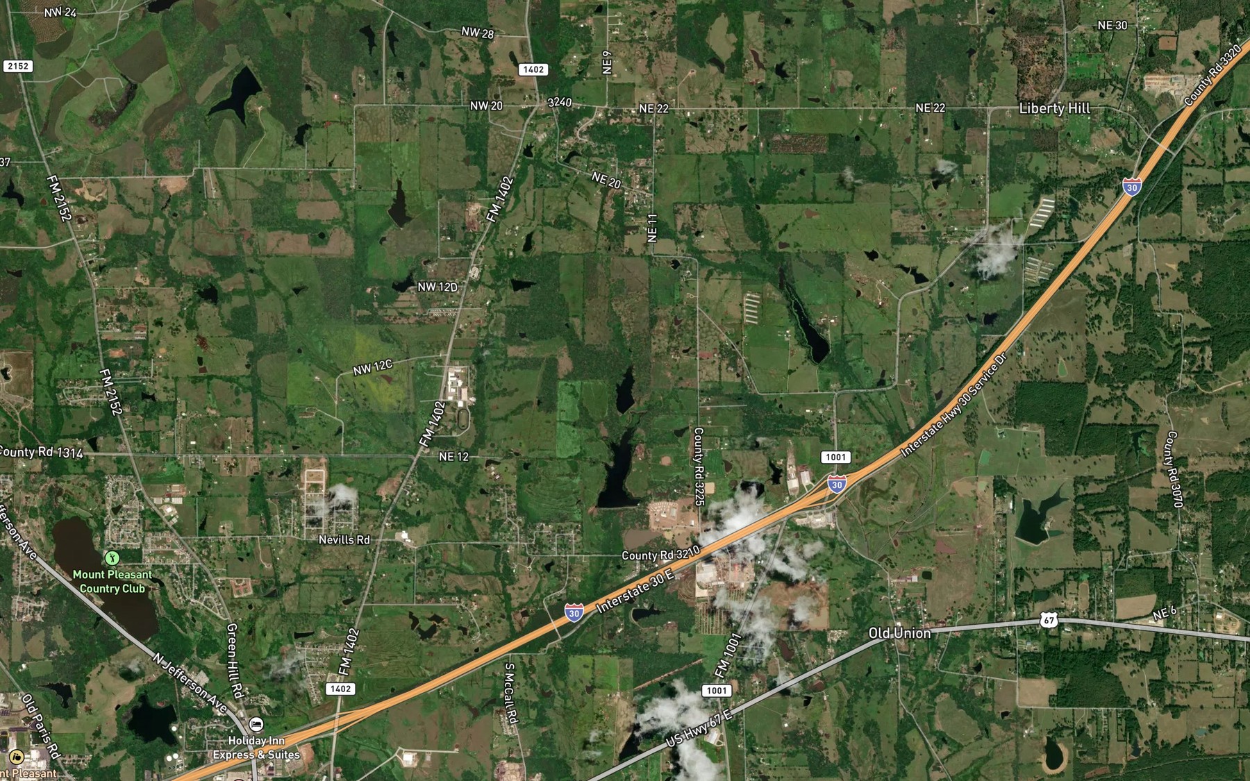 Satellite map of the Melody Lake