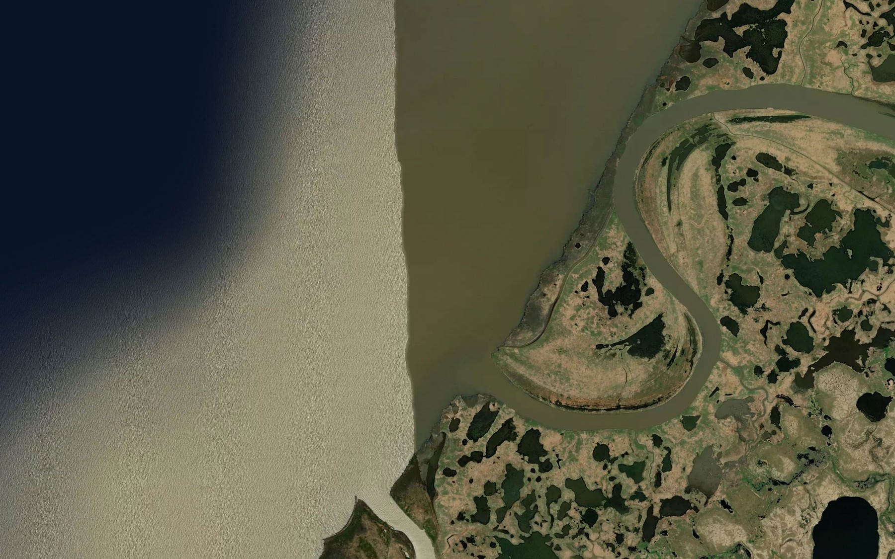 Satellite map of the Kogok River