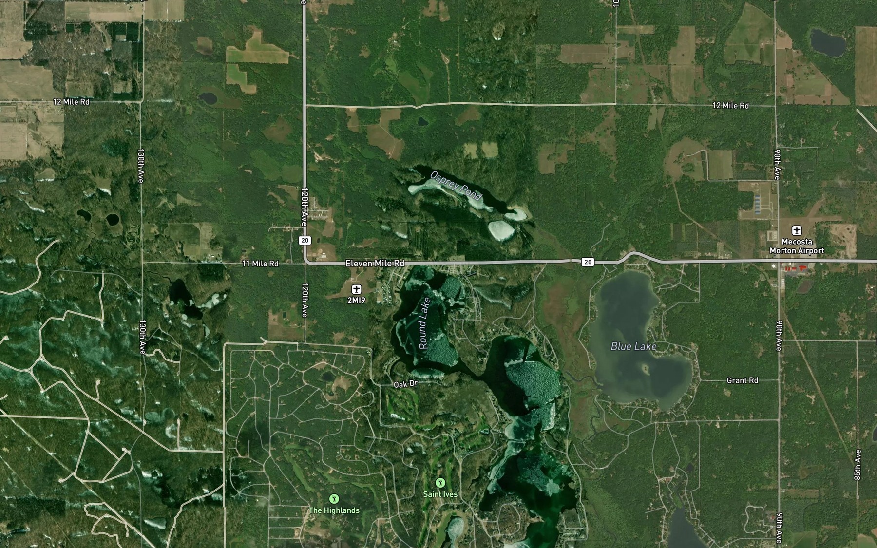 Satellite map of the Cole Creek