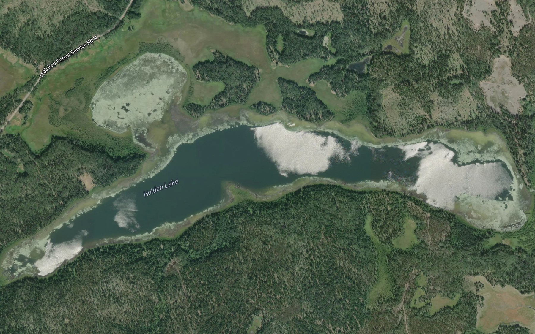 Satellite map of the Holden Lake