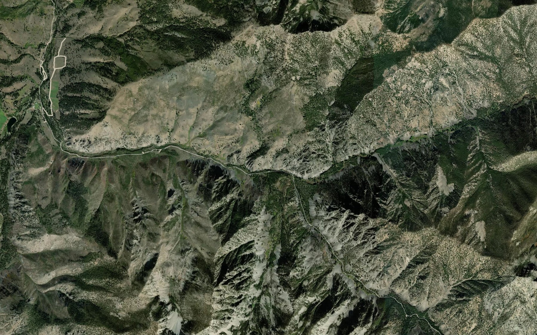 Satellite map of the Nelson Creek