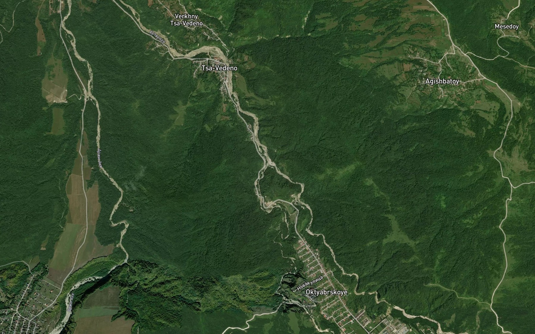 Satellite map of the Akhkichu