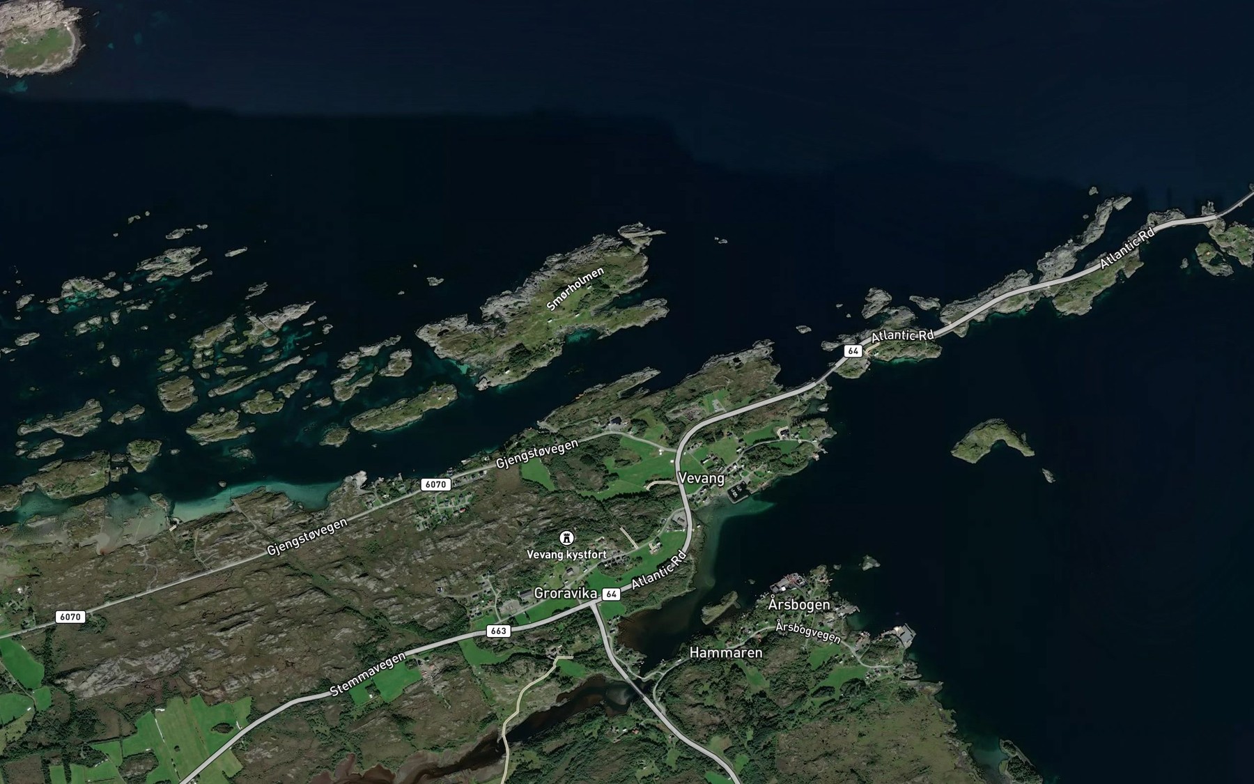 Satellite map of the Hummarvika