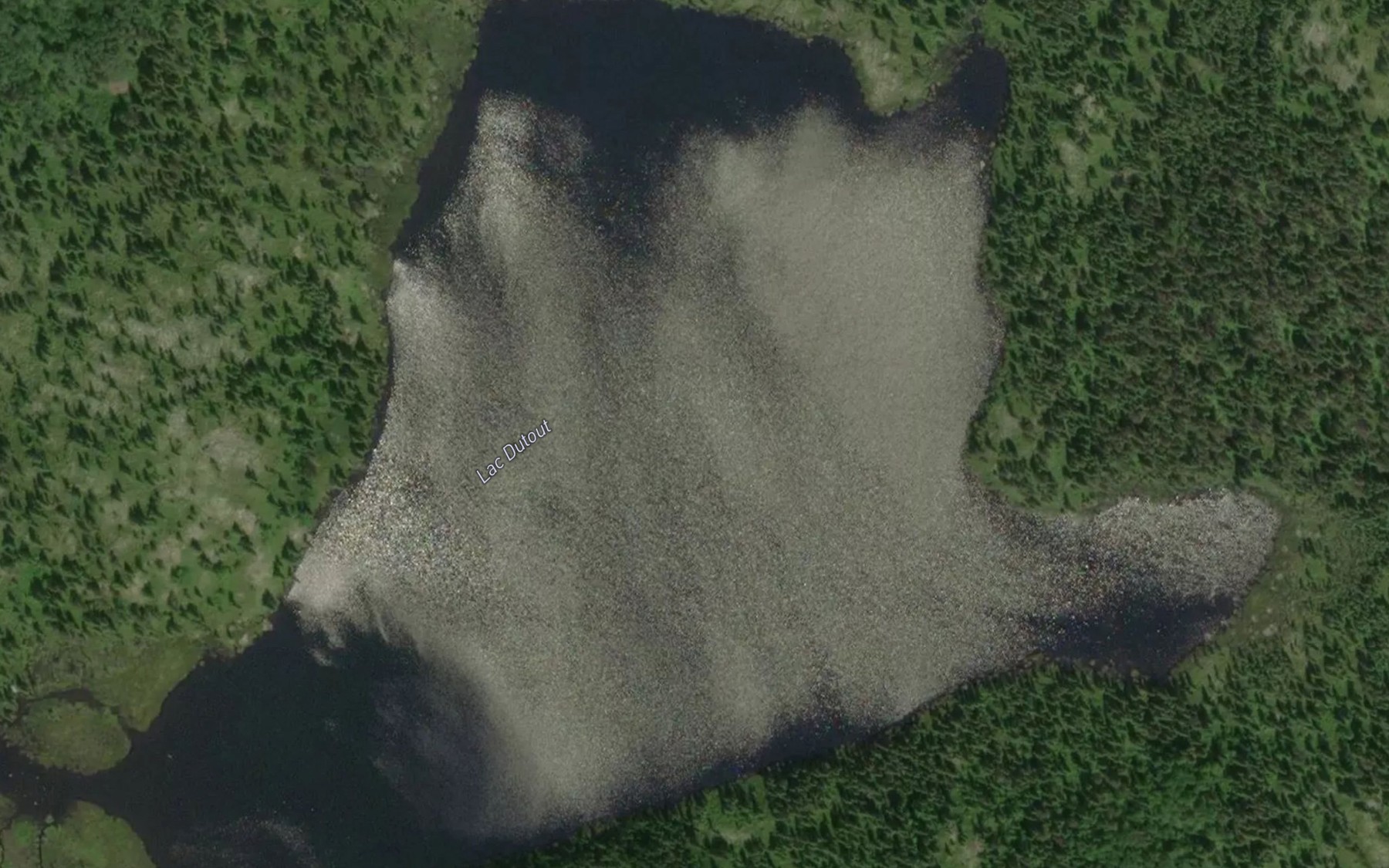 Satellite map of the Lac Dutout