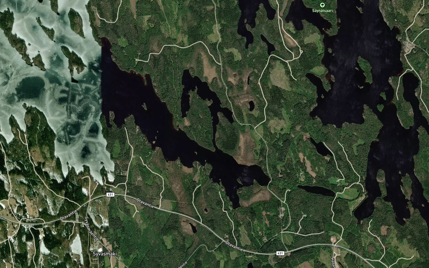 Satellite map of the Tujunsalmi