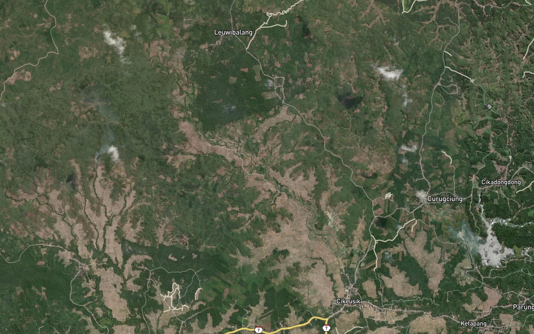 Satellite map of the Ci Banteng