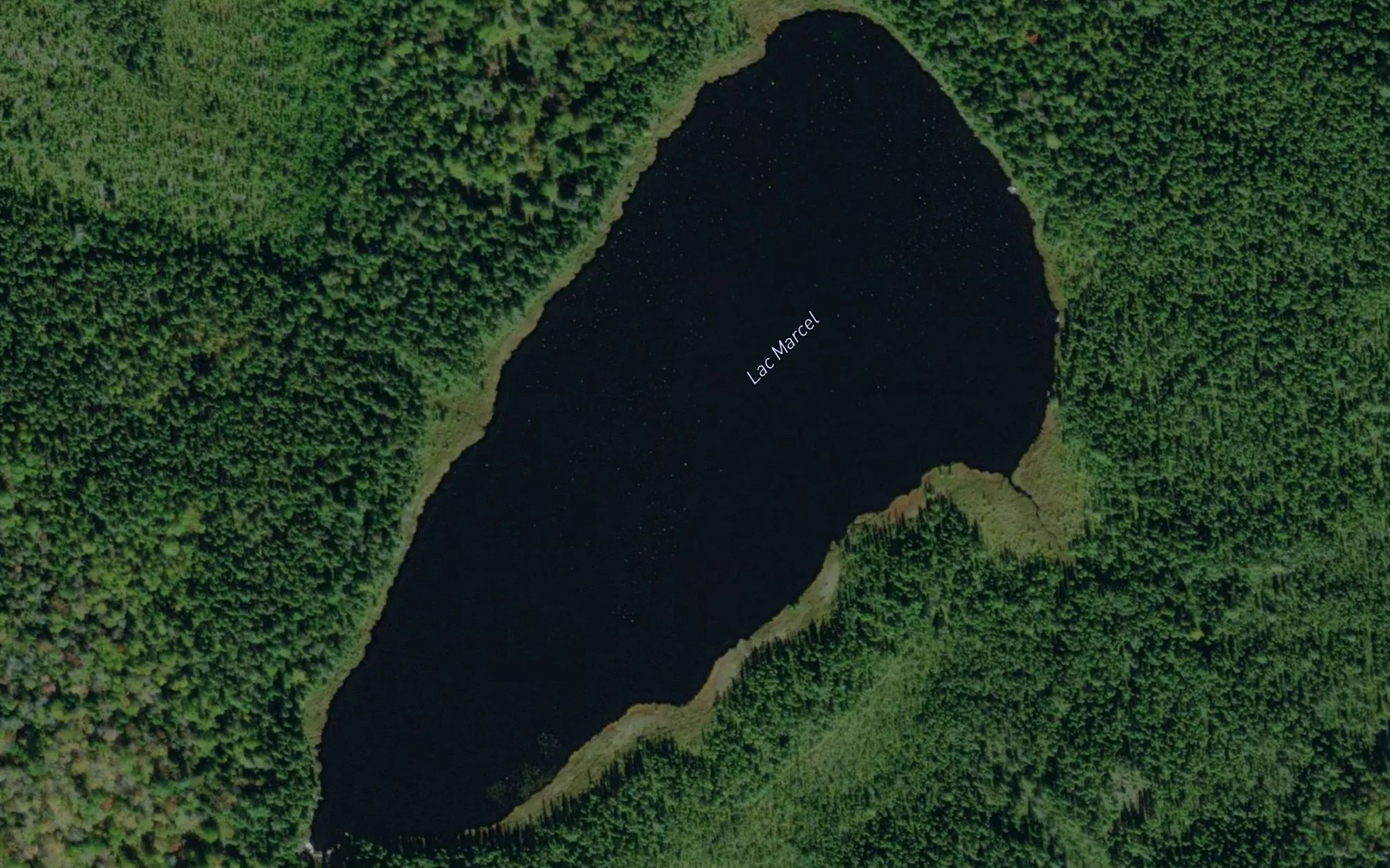 Satellite map of the Lac Marcel