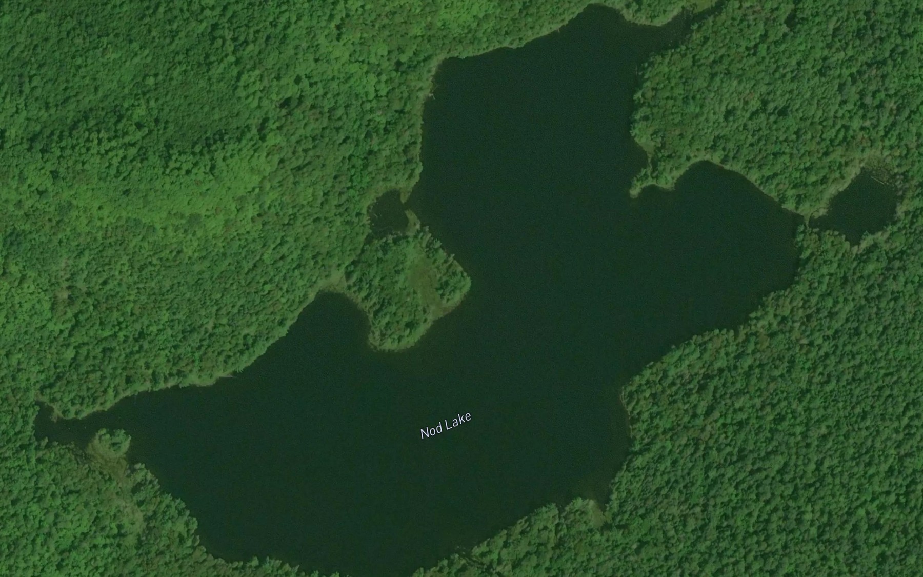 Satellite map of the Nod Lake
