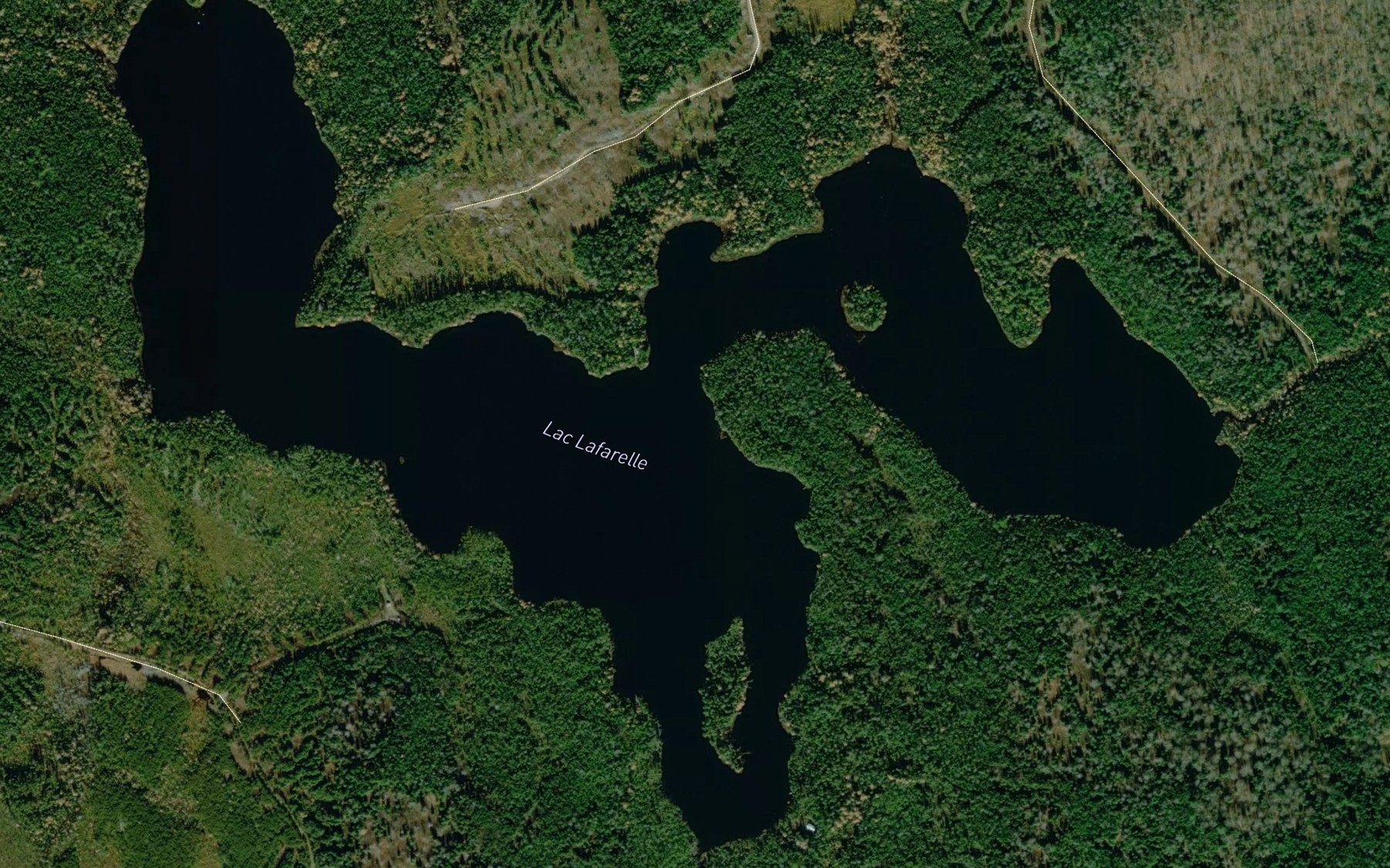 Satellite map of the Lac Lafarelle