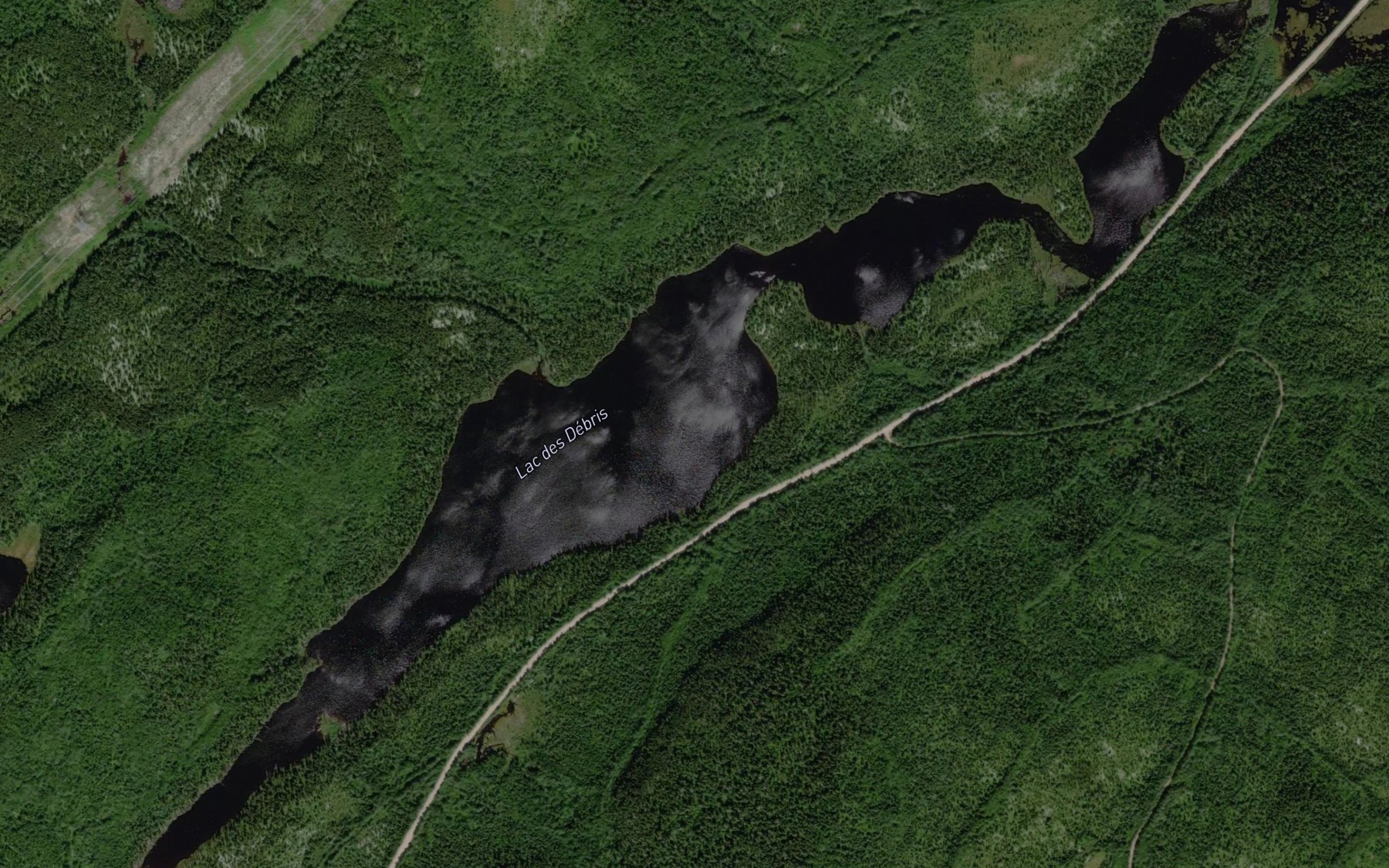 Satellite map of the Lac des Debris