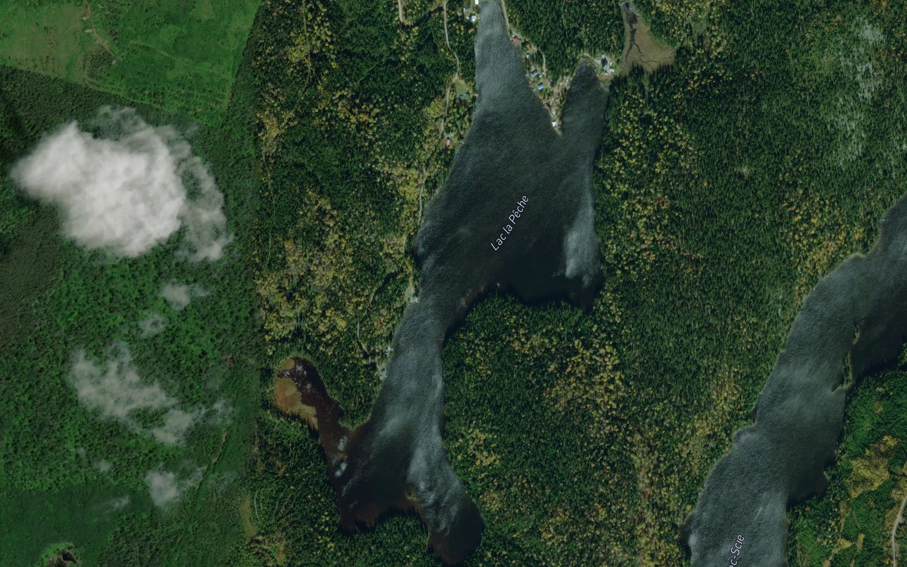 Satellite map of the Lac la Peche