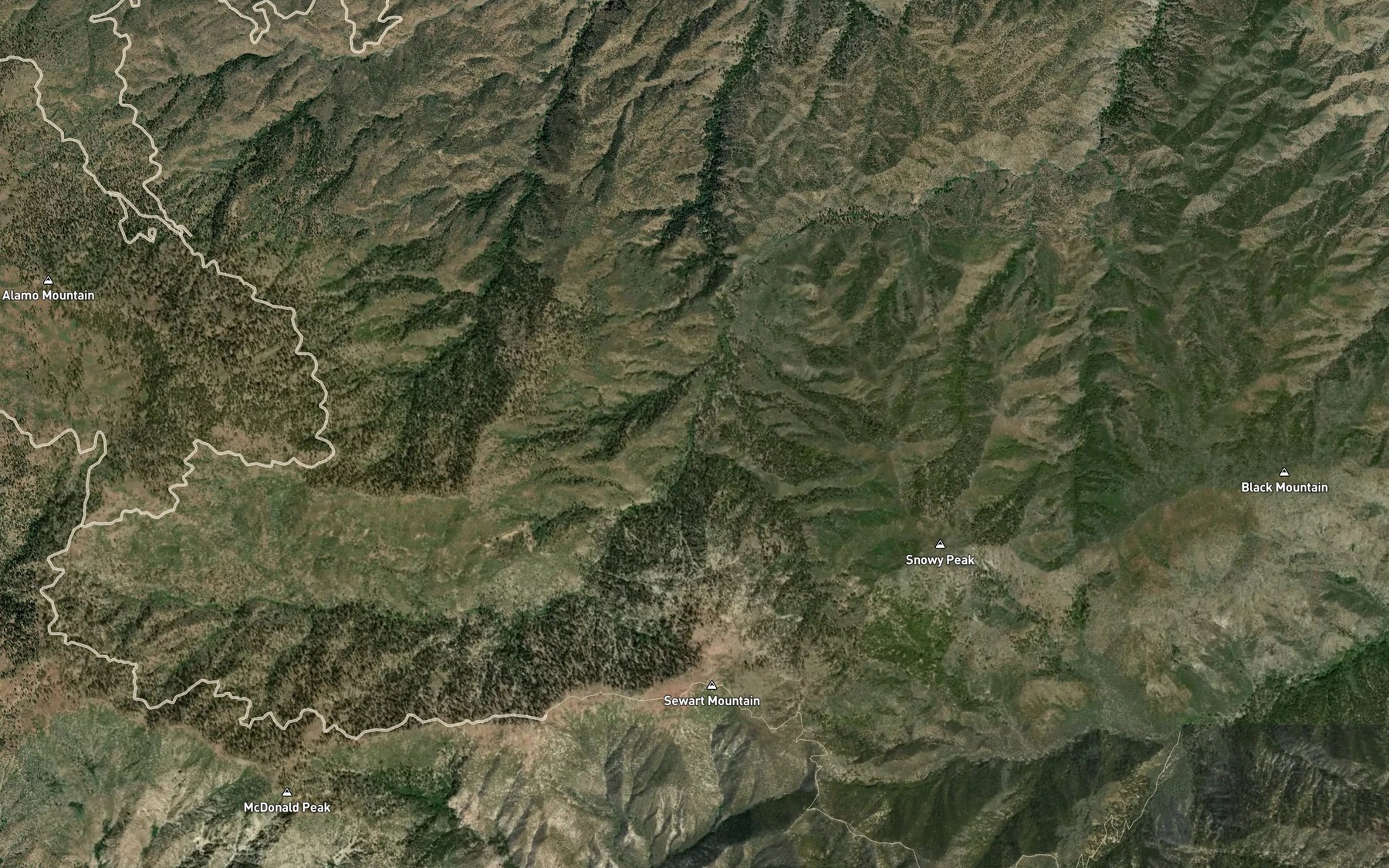 Satellite map of the Big Cedar Creek