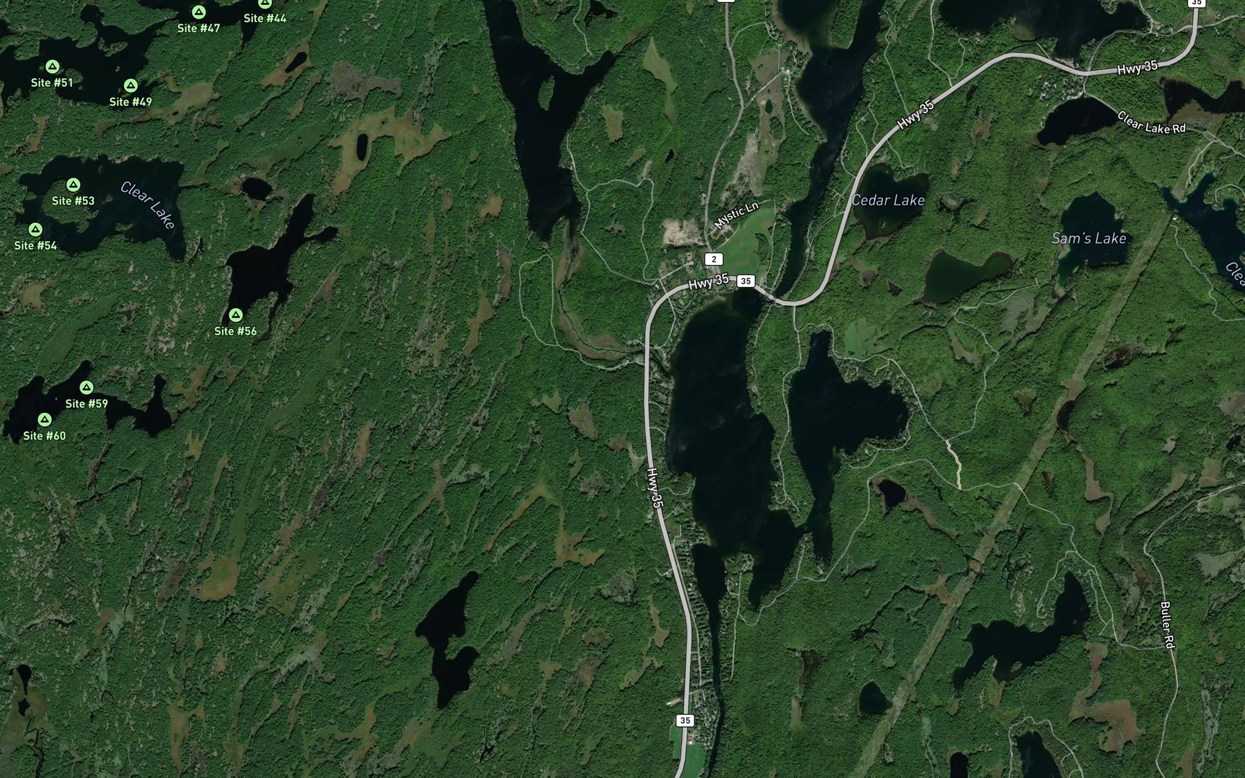 Satellite map of the Black Creek