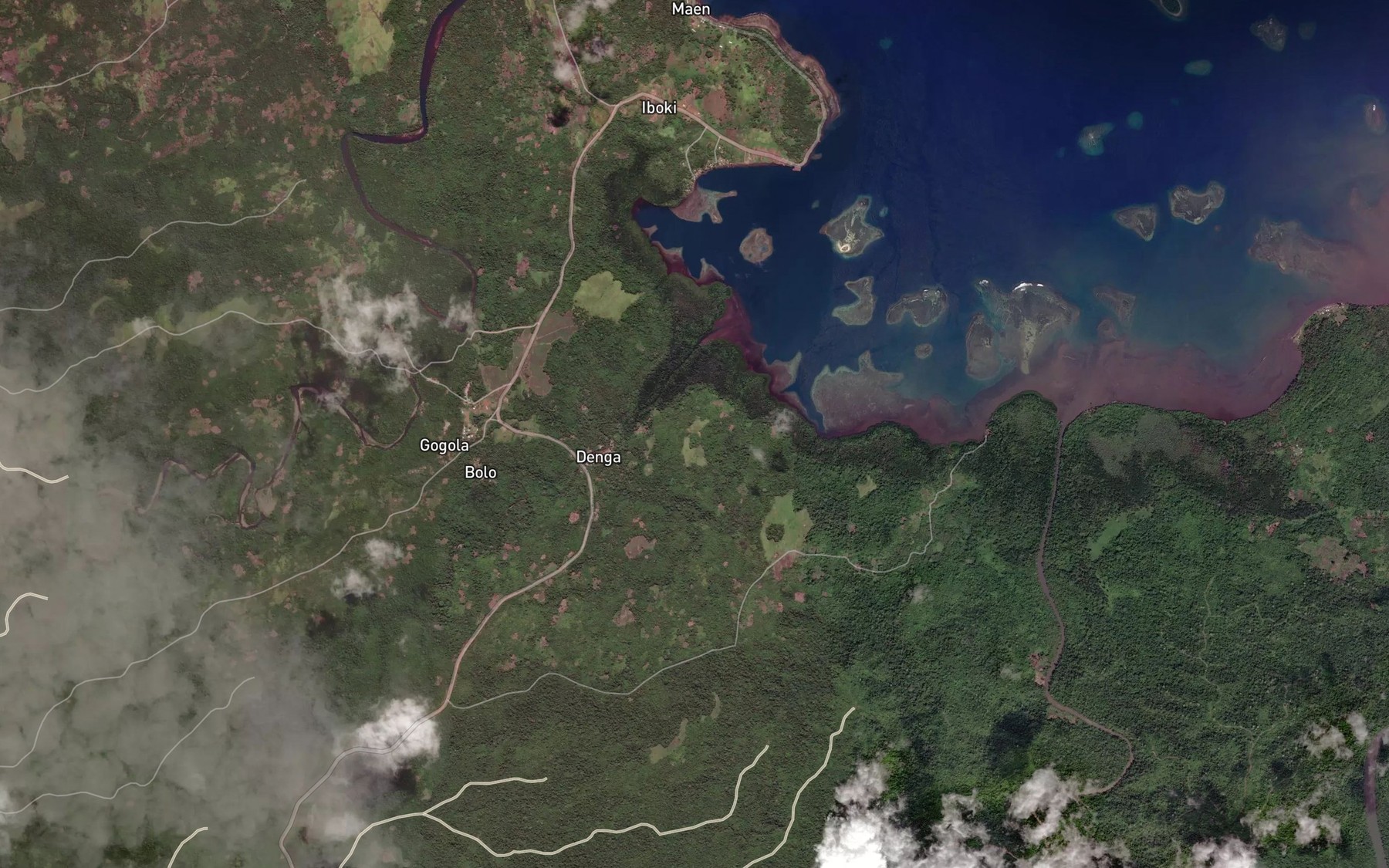Satellite map of the Iboki Anchorage